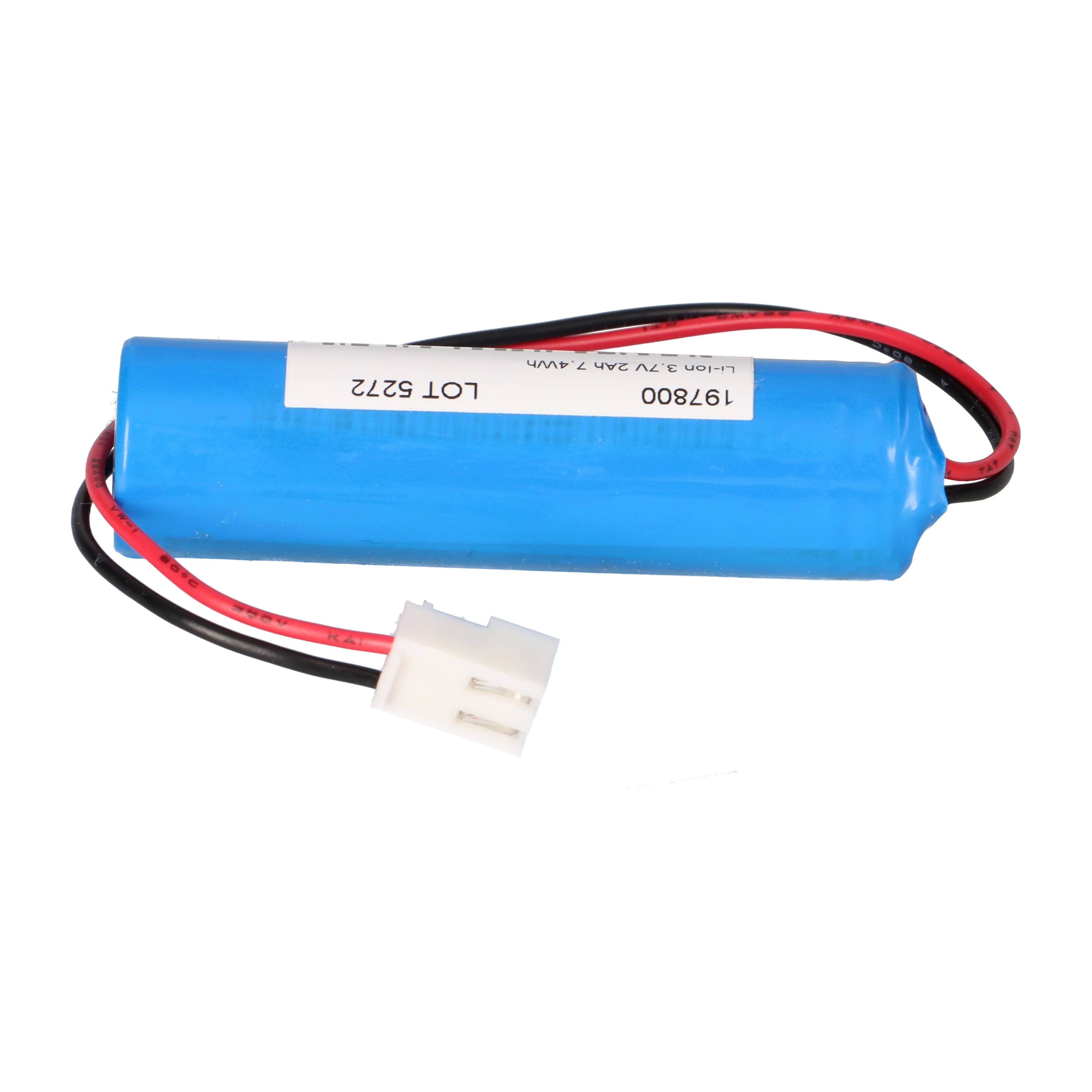 Li-Ion Notleuchten-Akku 3,7V 2,0Ah – passend für CEAG 40071353666 / 40071353398