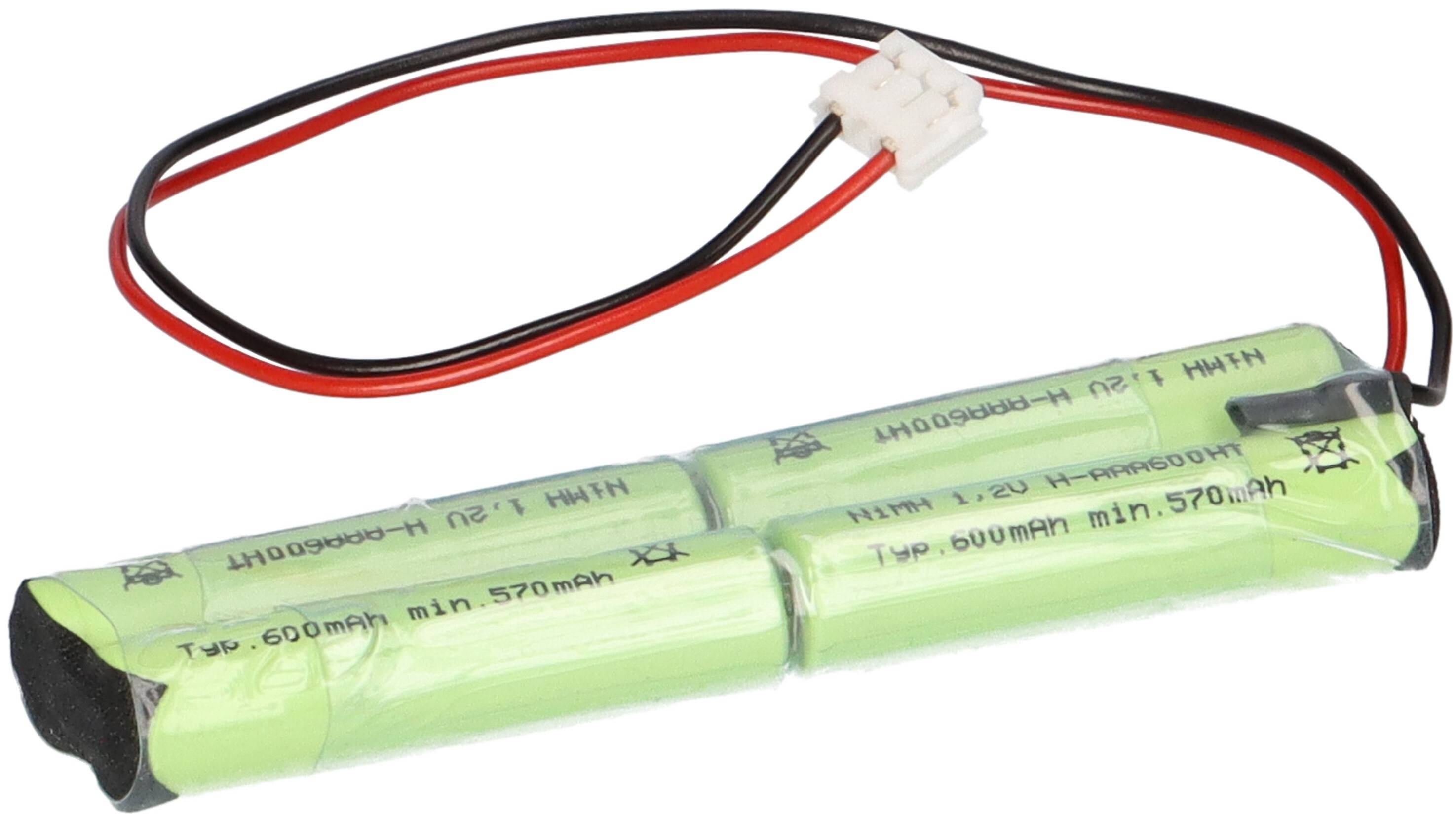 4,8V 600mAh Notleuchten Akkupack AAA kompatibel NiMHHT4806P