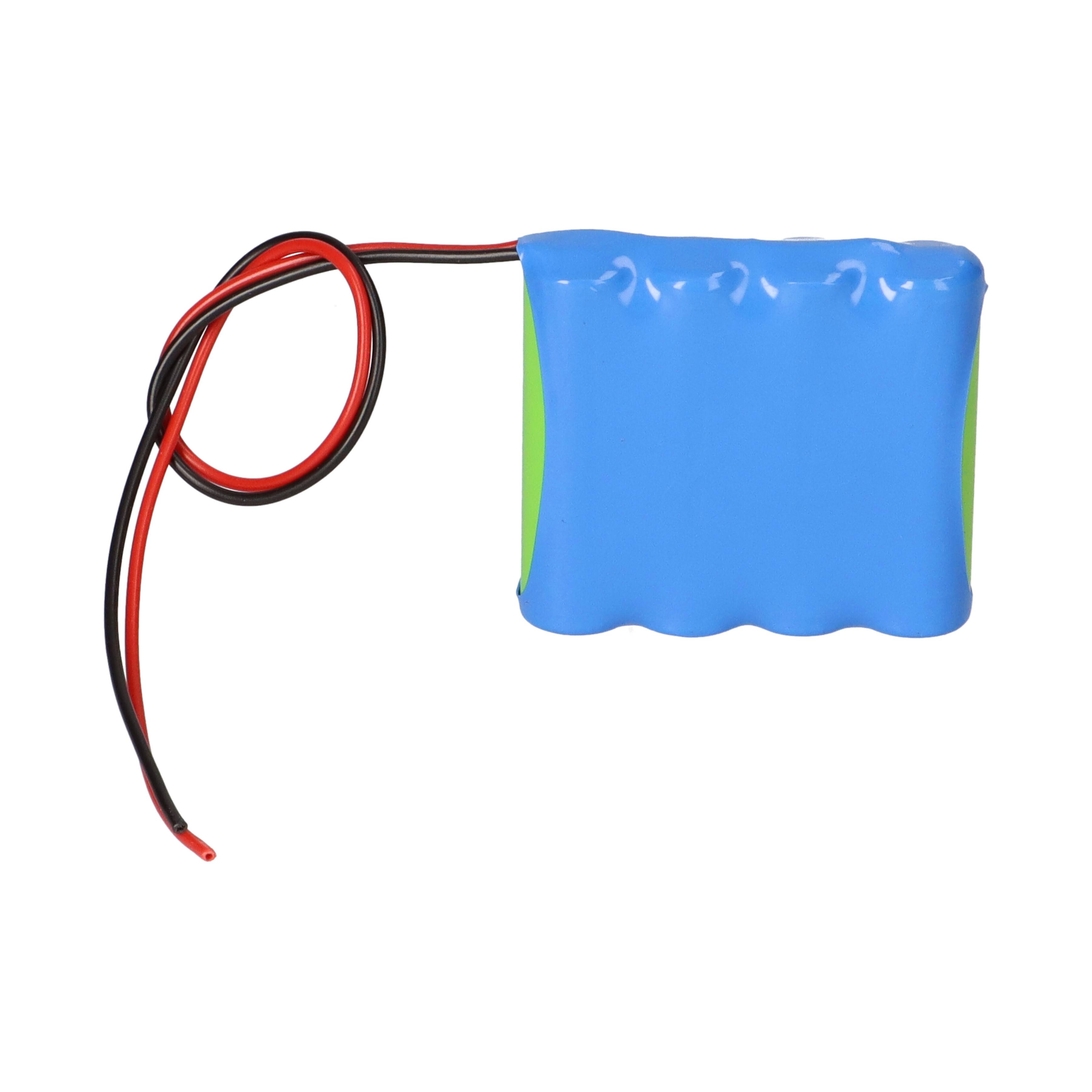 Akkupack NiMH 4,8V 1,8Ah AA Hochtemperatur Notlicht Reihe Kabel 20cm Notbeleuchtung F41NIMH1800