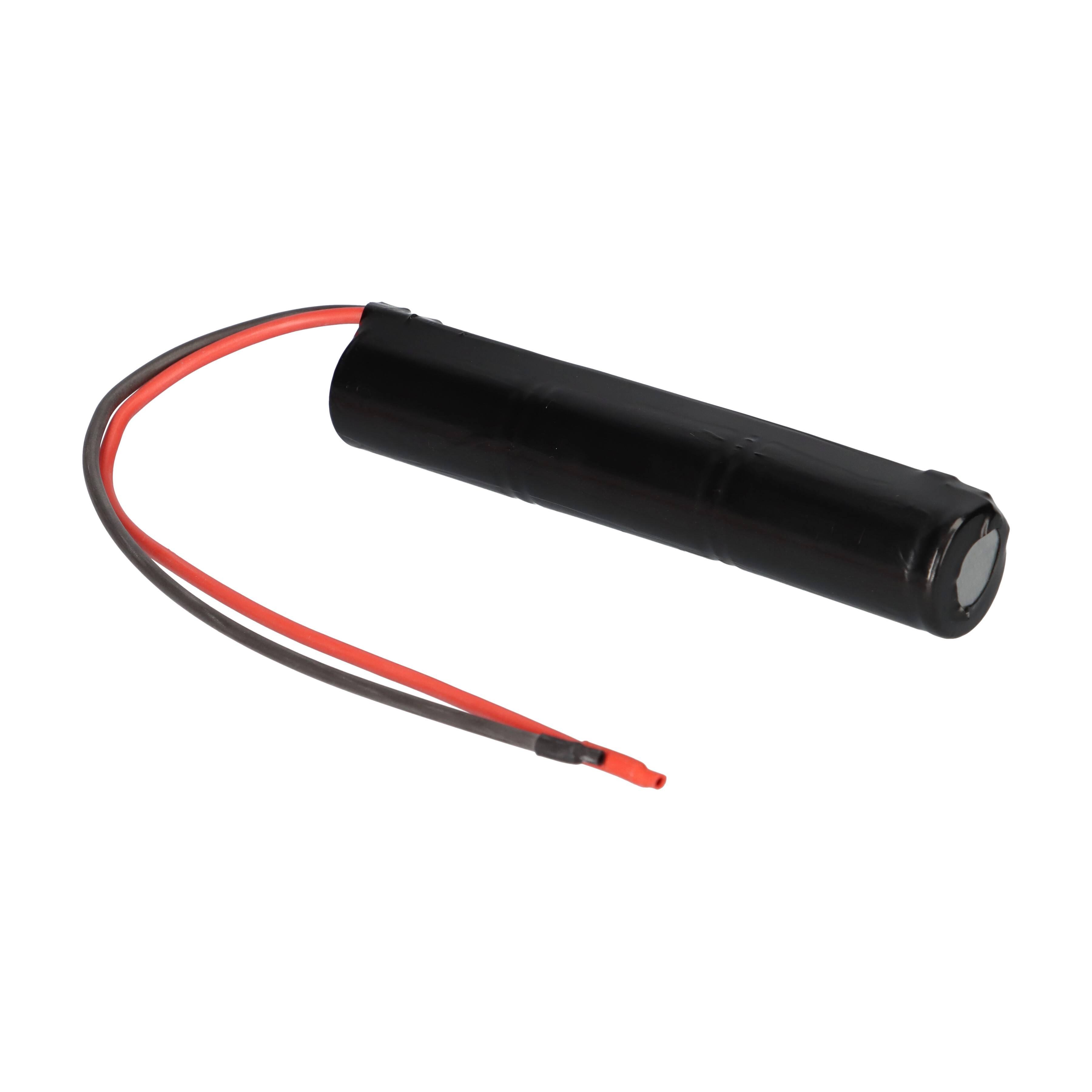 NiMH3633S Ersatzakku NiMH 3,6V 3,0 Ah Stange 20cm Kabel Notlicht Hochtemperatur