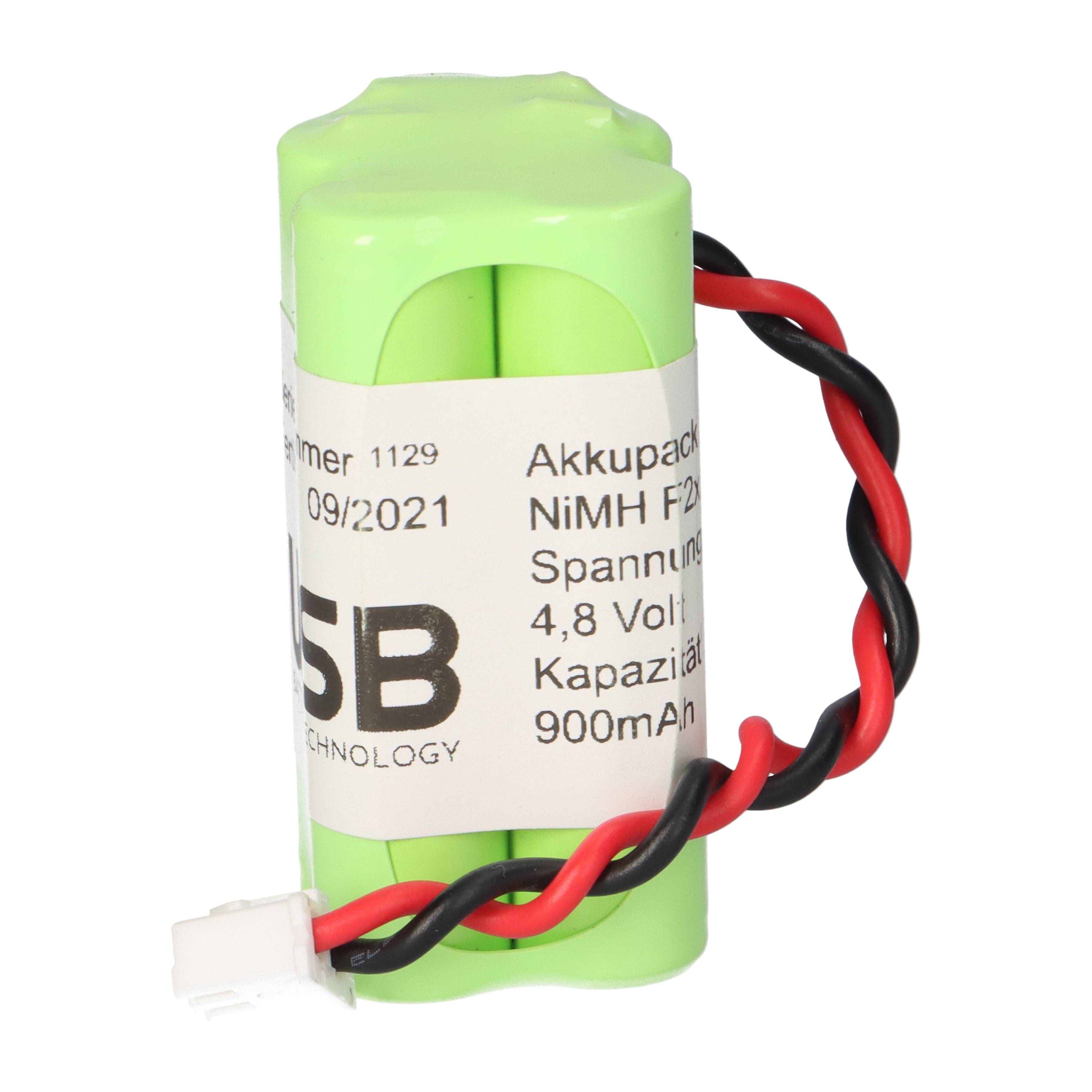 Notleuchten Akku 4,8V 900mAh F2x2 JST XHP-2 Stecker