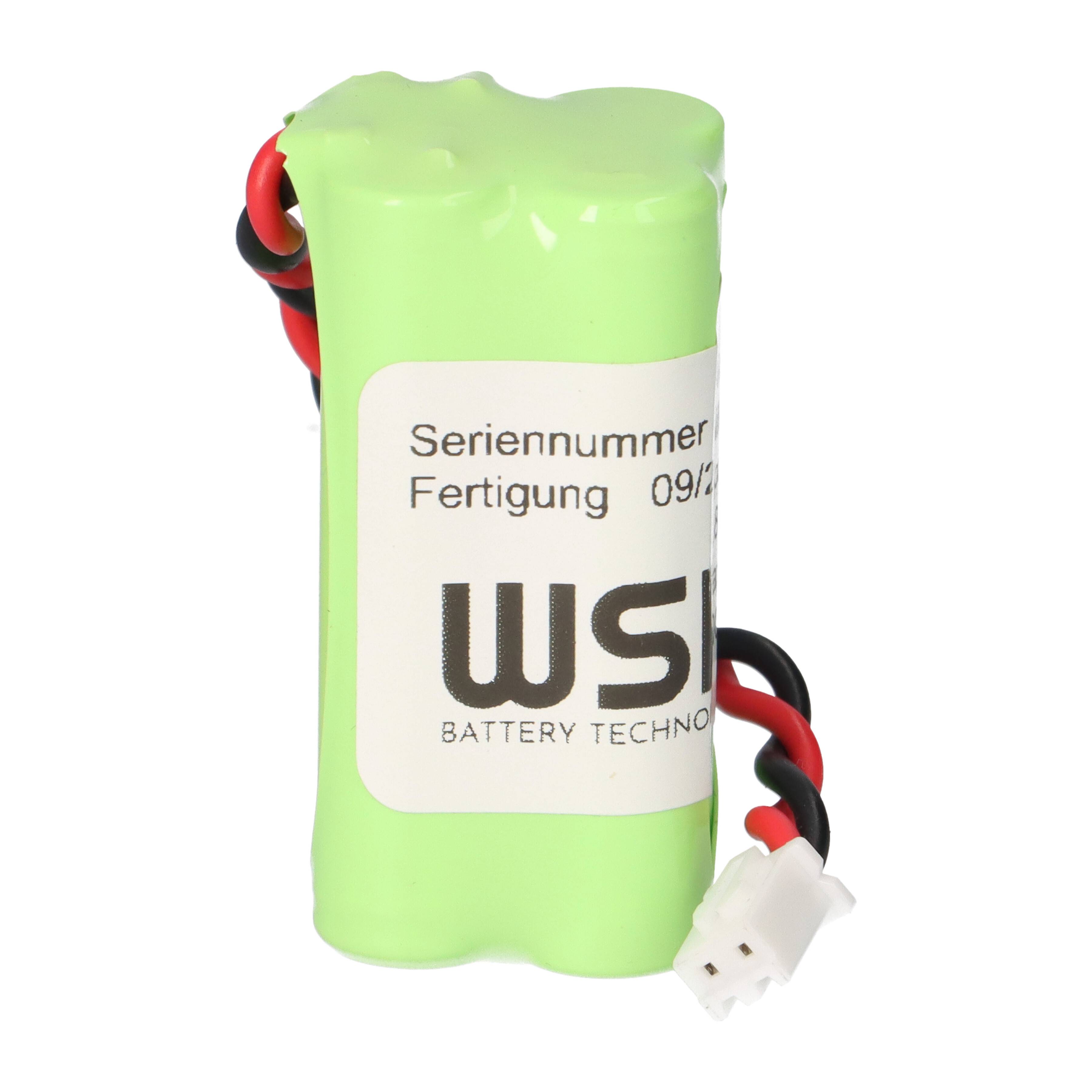 Notleuchten Akku 4,8V 900mAh F2x2 JST XHP-2 Stecker