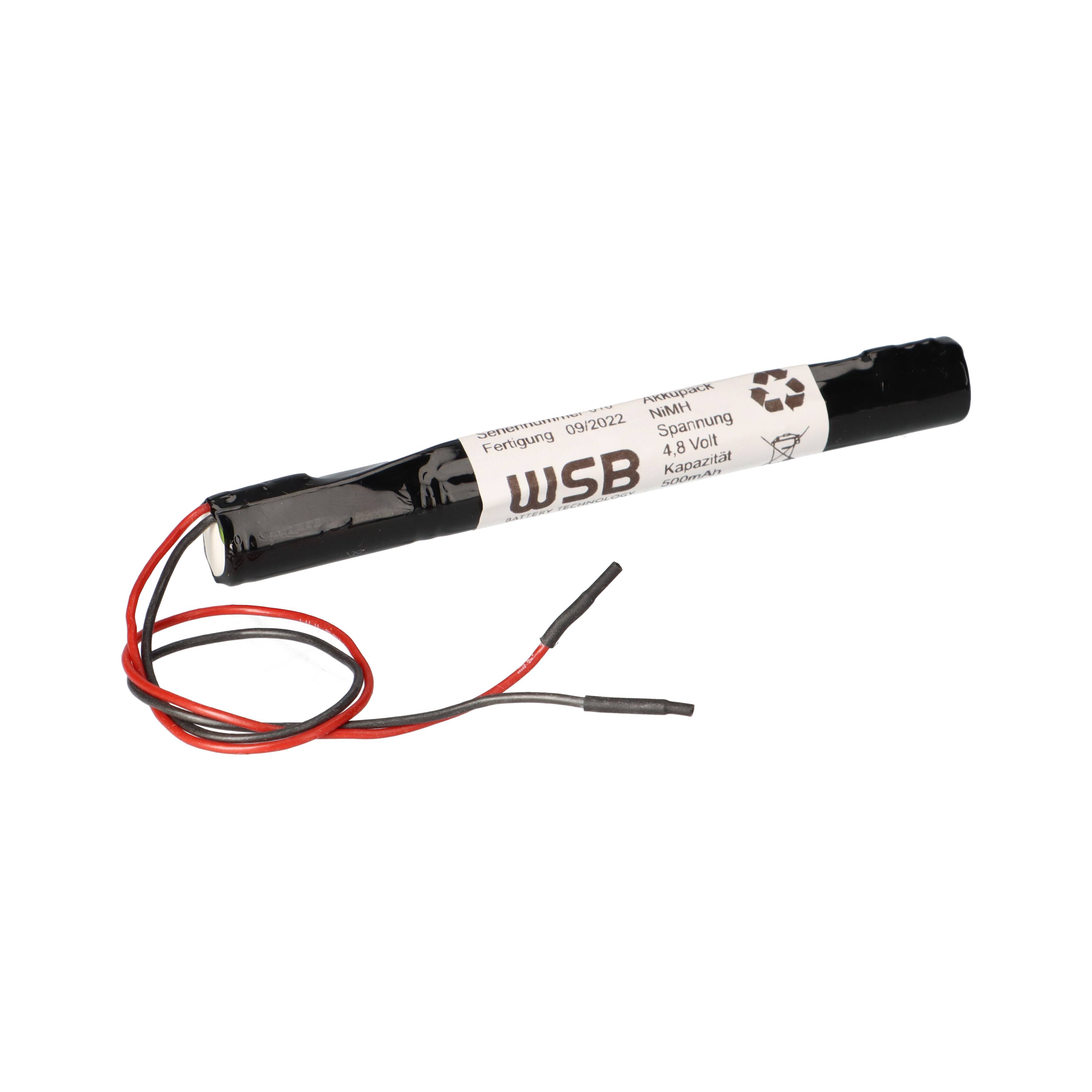 Notleuchten-Akku 4,8V 500mAh NiMH – passend für NiMH4805Q