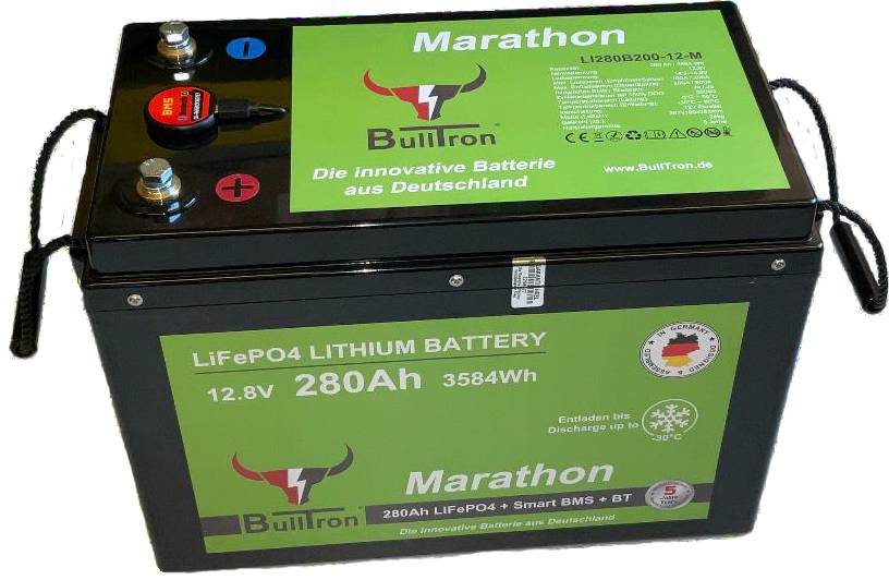 BullTron LiFePO4 12,8V 280Ah Smart BMS Bluetooth Marathon