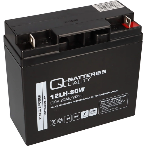 Q-Batteries 12LH-80W 12V 20Ah Blei-Vlies-Akku AGM VRLA Hochstrom USV Q-Batteries 12LH-80W 12V 20Ah Blei-Vlies-Akku AGM VRLA Hochstrom USV