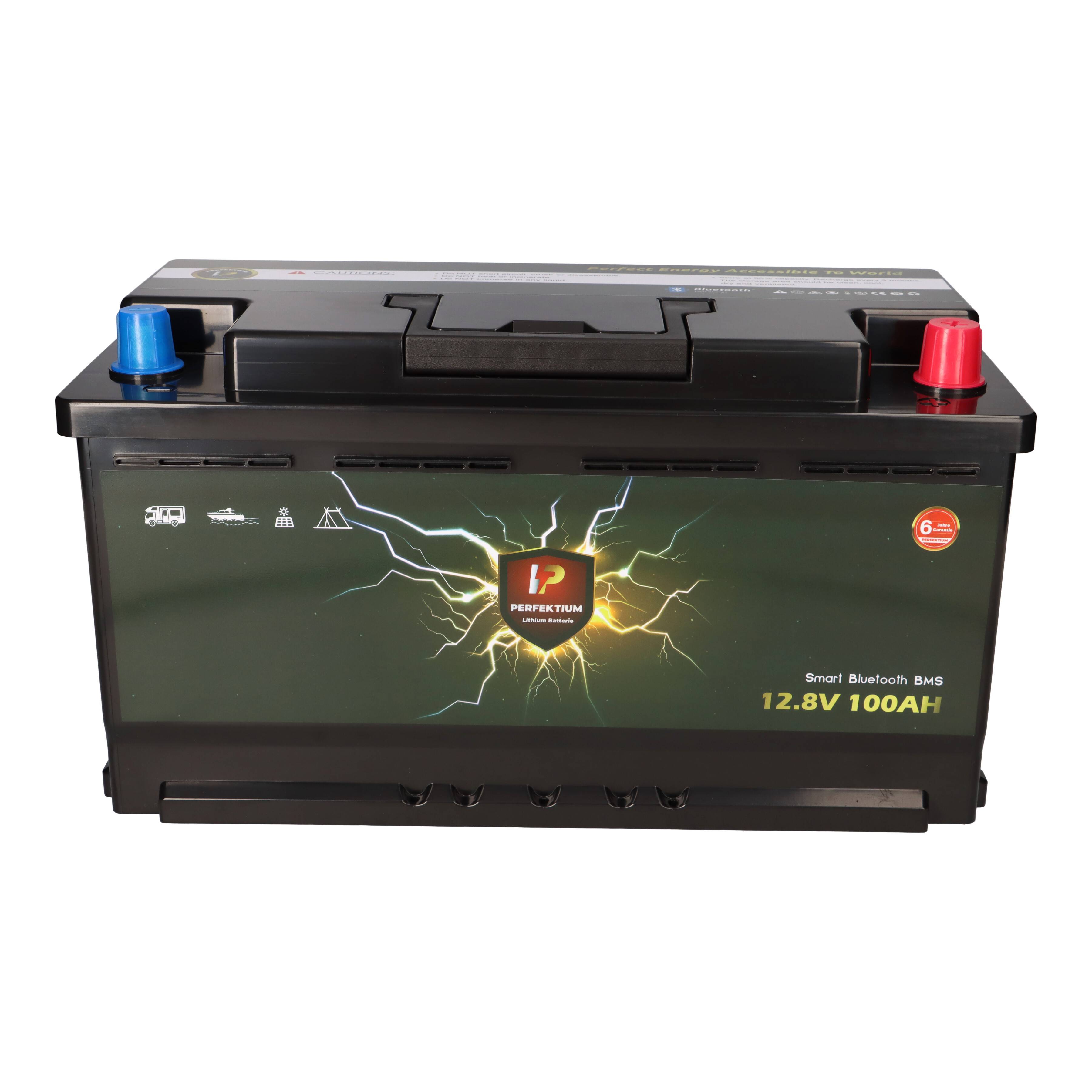 Perfektium LiFePO4 12.8V 100Ah Wohnmobil Untersitz Batterie mit BMS und Heizfolie