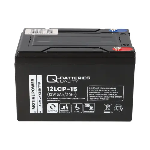 Q-Batteries 12LCP-15 12V 15Ah Blei Akku Scooter kompatibel Q-Batteries 12LCP-15 12V 15Ah Blei Akku Scooter kompatibel