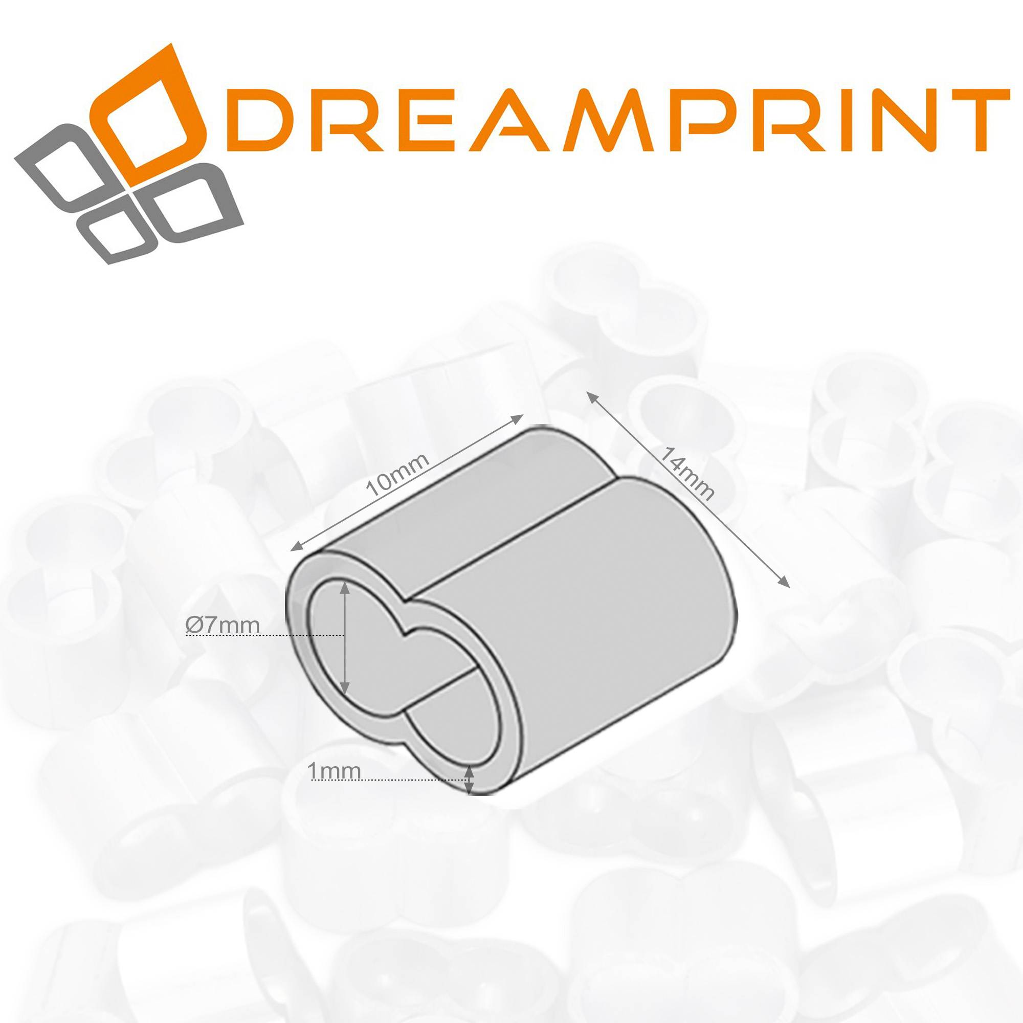 Dreamprint 50x Würgeklemme Seilklemme 6 mm Aluminium Klemme Pressklemme für Expanderseil Planenseil Gummiseil