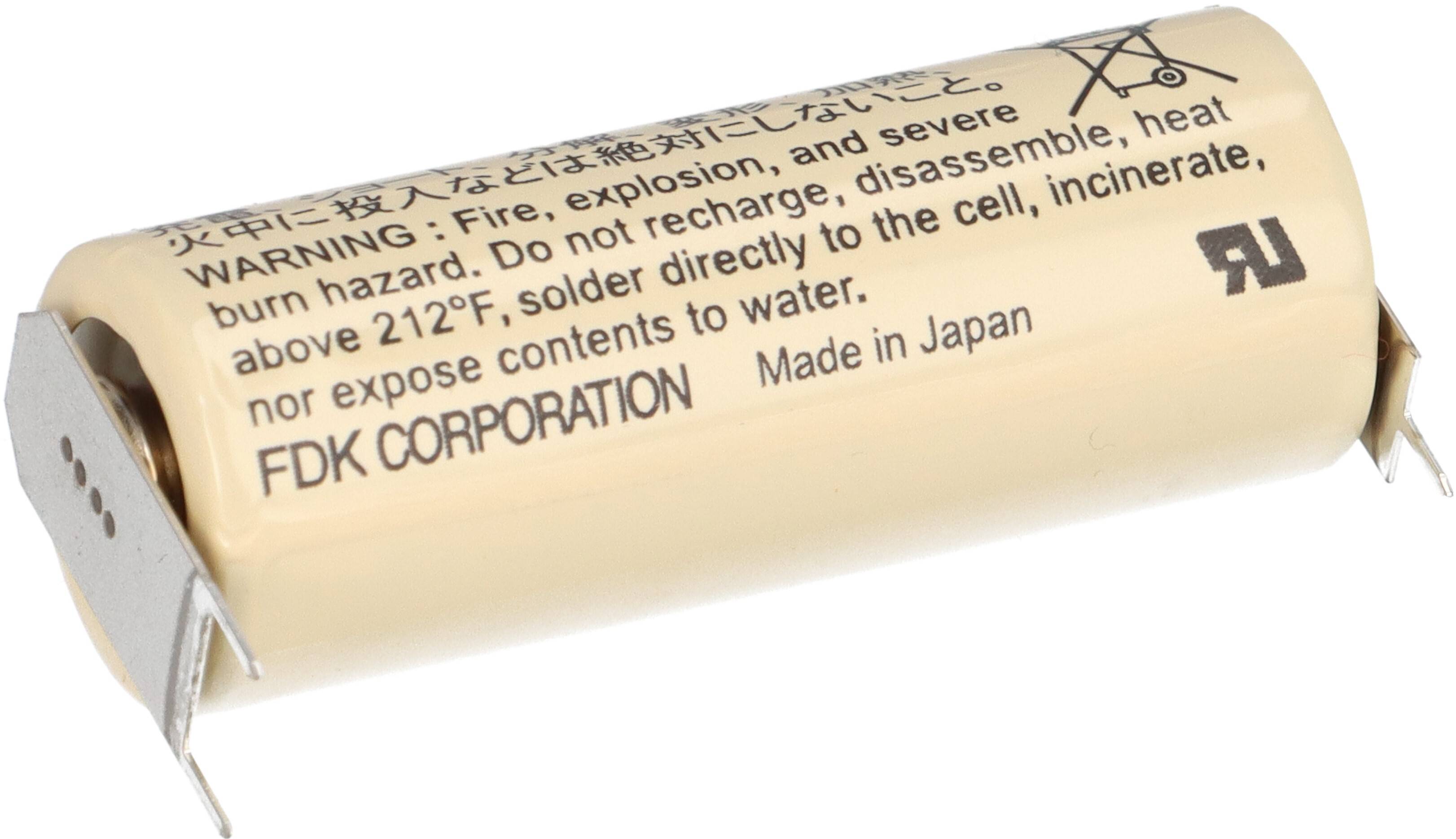 FDK Lithium 3V Batterie CR 17450 SE-FT1 A - Zelle Print 2/1 ++/-