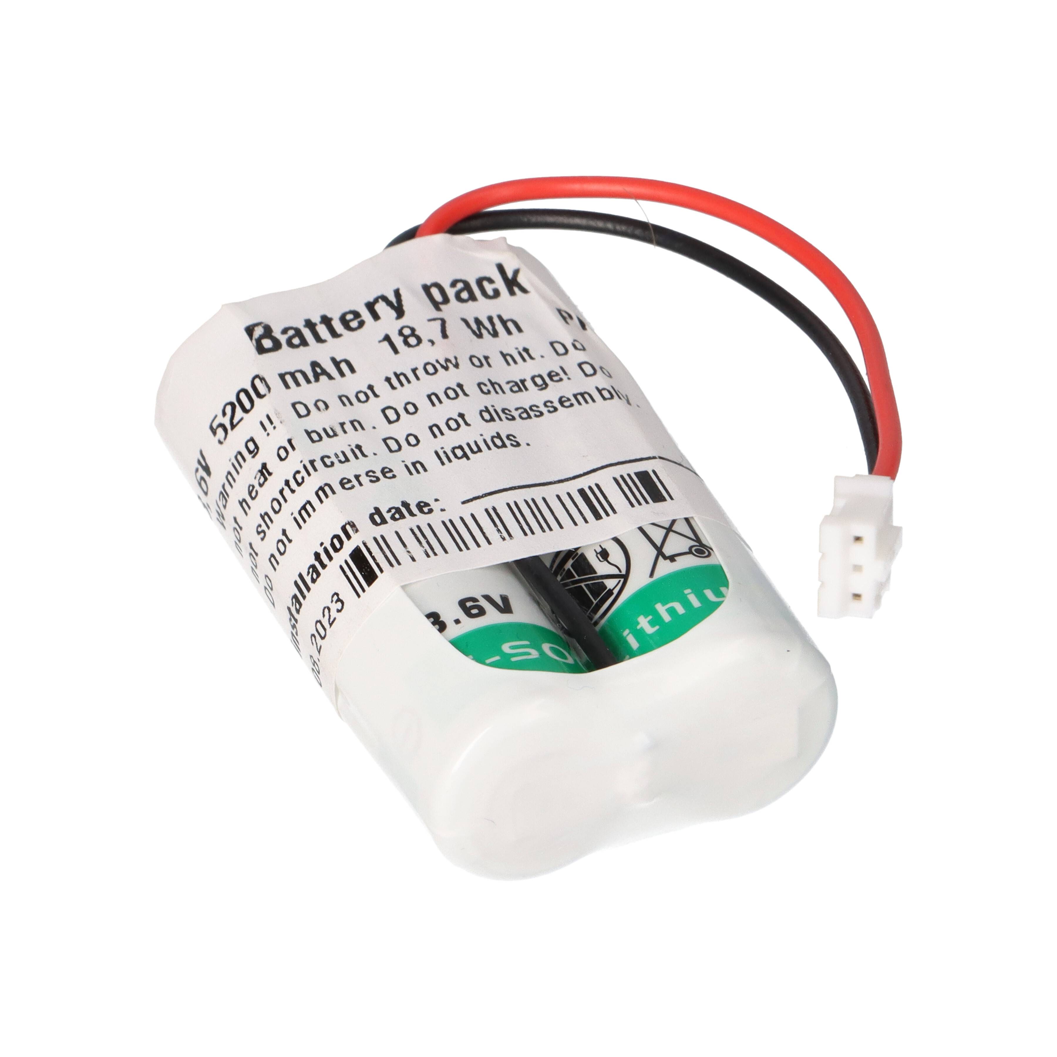 Lithium Batteriepack 3,6V 5200mAh kompatibel Notifier CR-4148