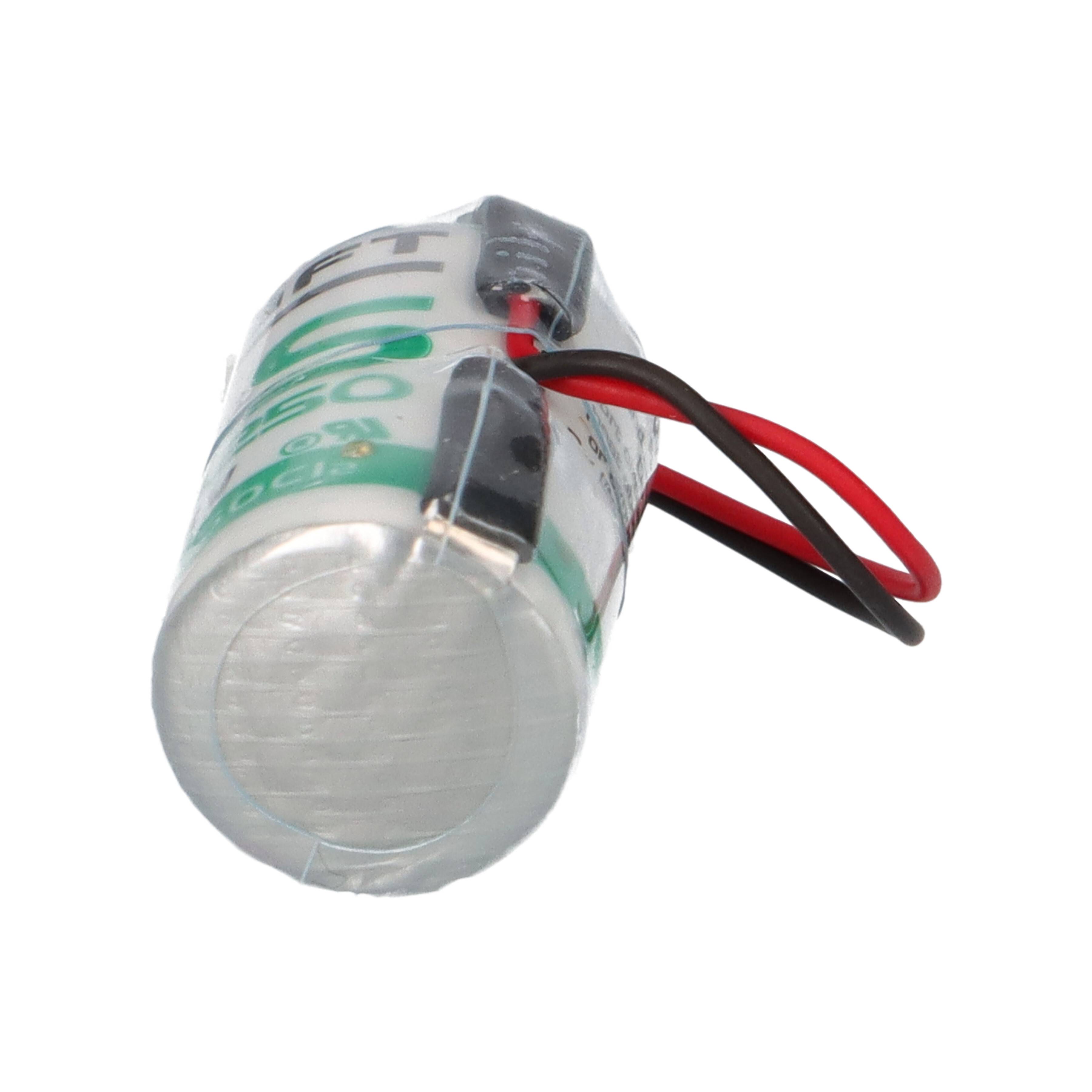 Saft Lithium 3,6V Batterie LS 14250 + JST-SHR-2P Pufferbatterie 10 Jahresbatterie