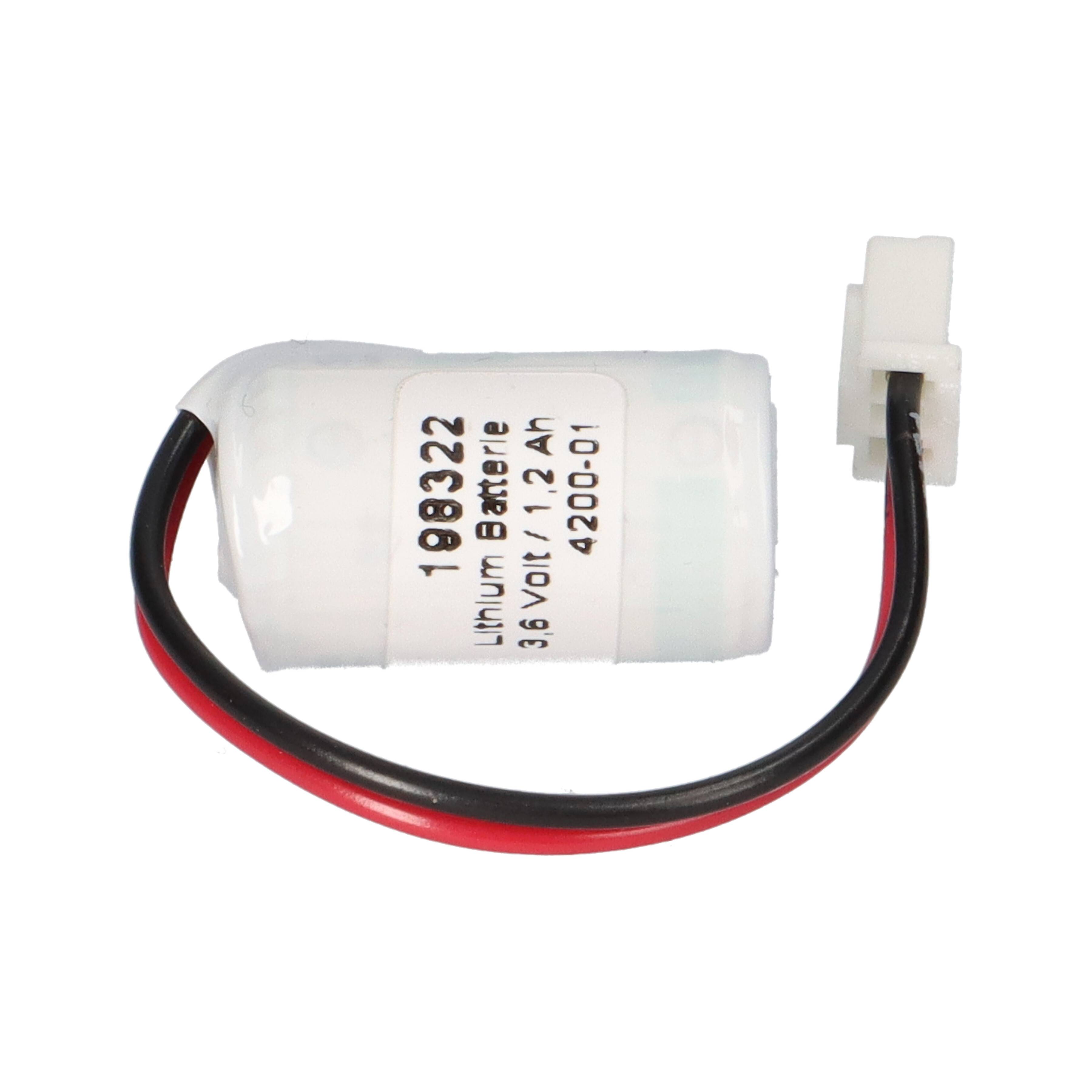 Ersatz Backup Lithium Batterie für Mitsubishi F930GOT F940GOT Typ ER3/ PM-20BL mit Kabel und Stecker