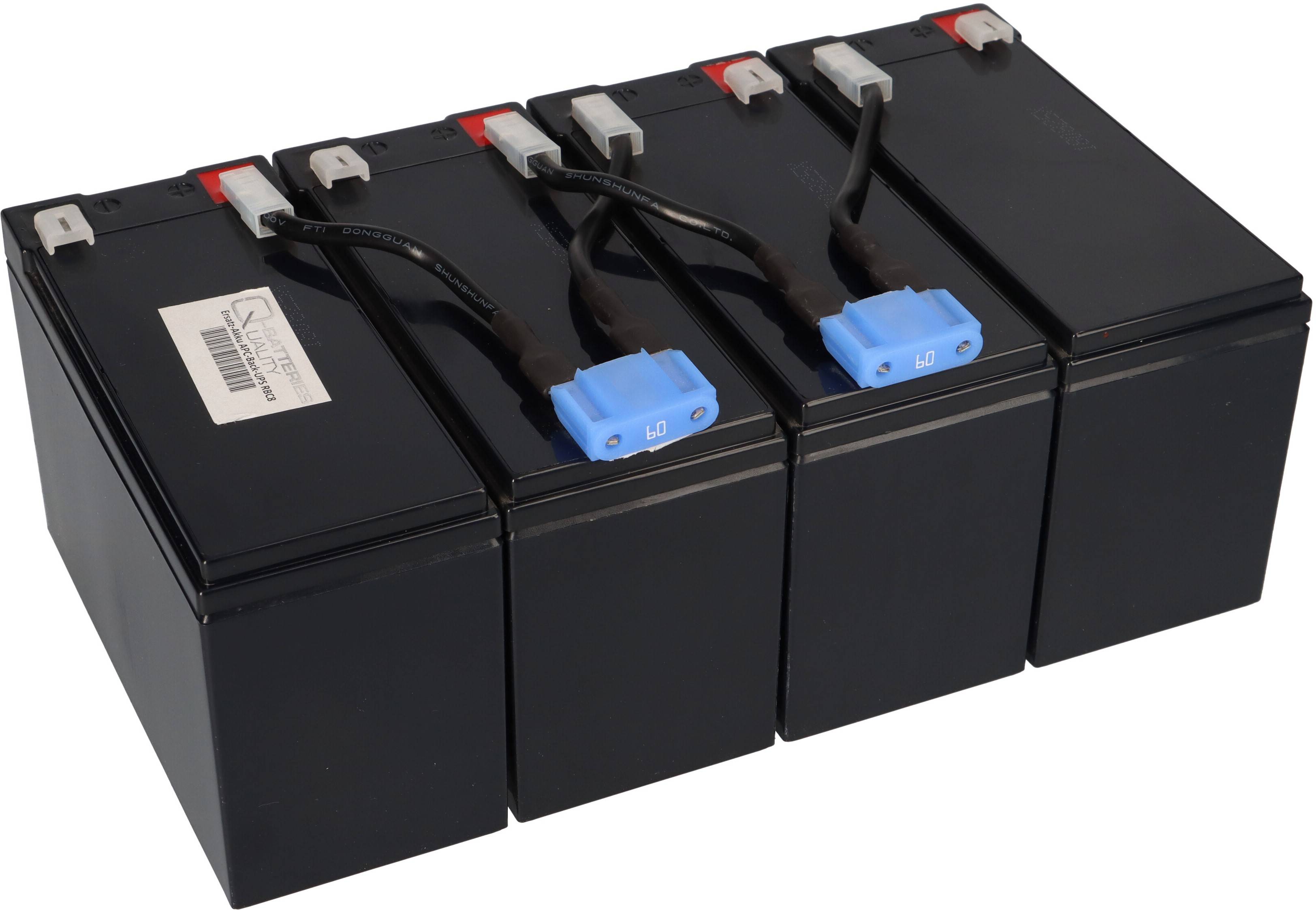 Ersatz-Akku für APC-Back-UPS RBC8 fertiges Batterie Modul zum Austausch Plug & Play