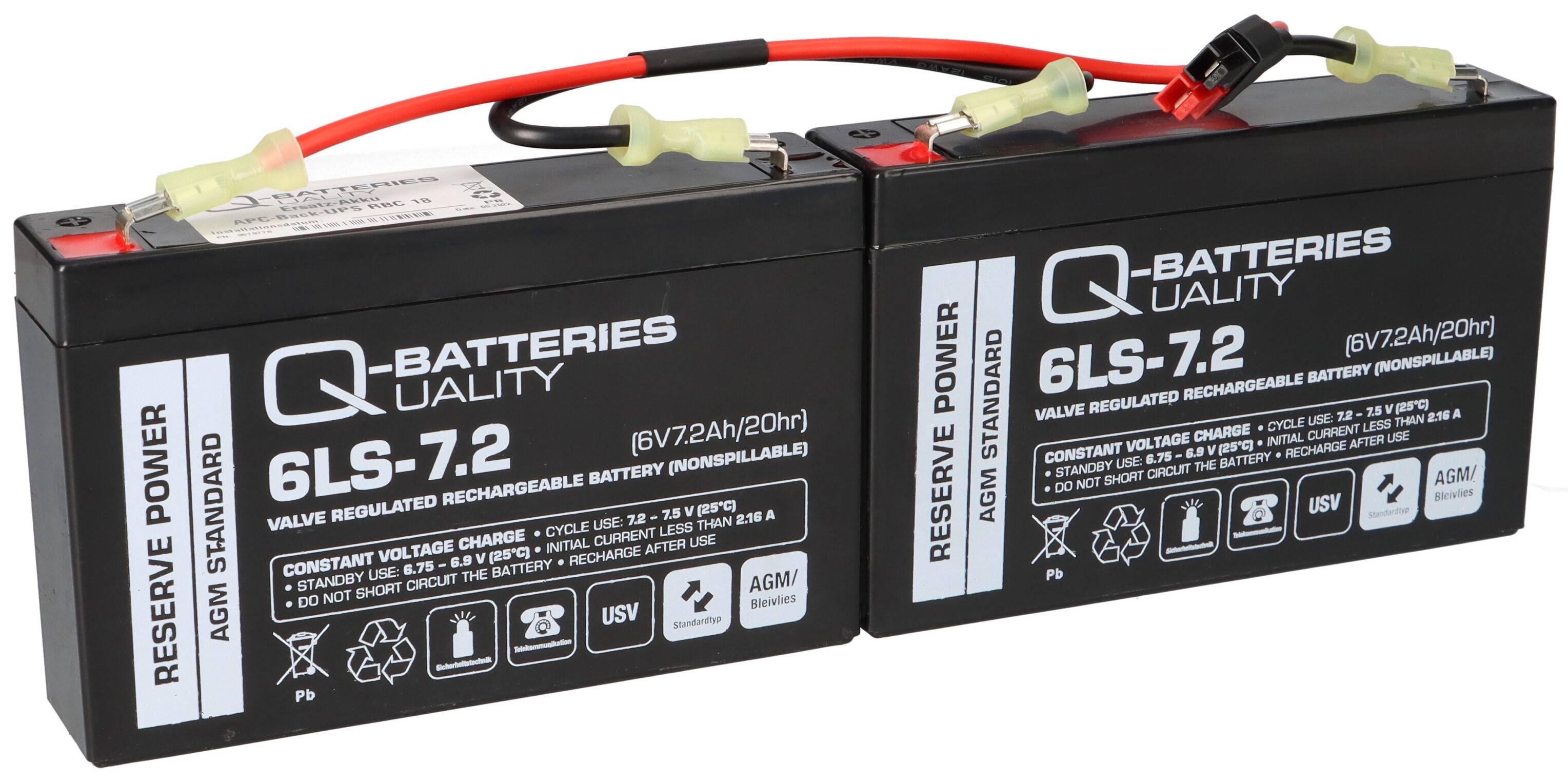 Ersatz-Akku für APC-Back-UPS RBC18 fertiges Batterie Modul zum Austausch Plug & Play