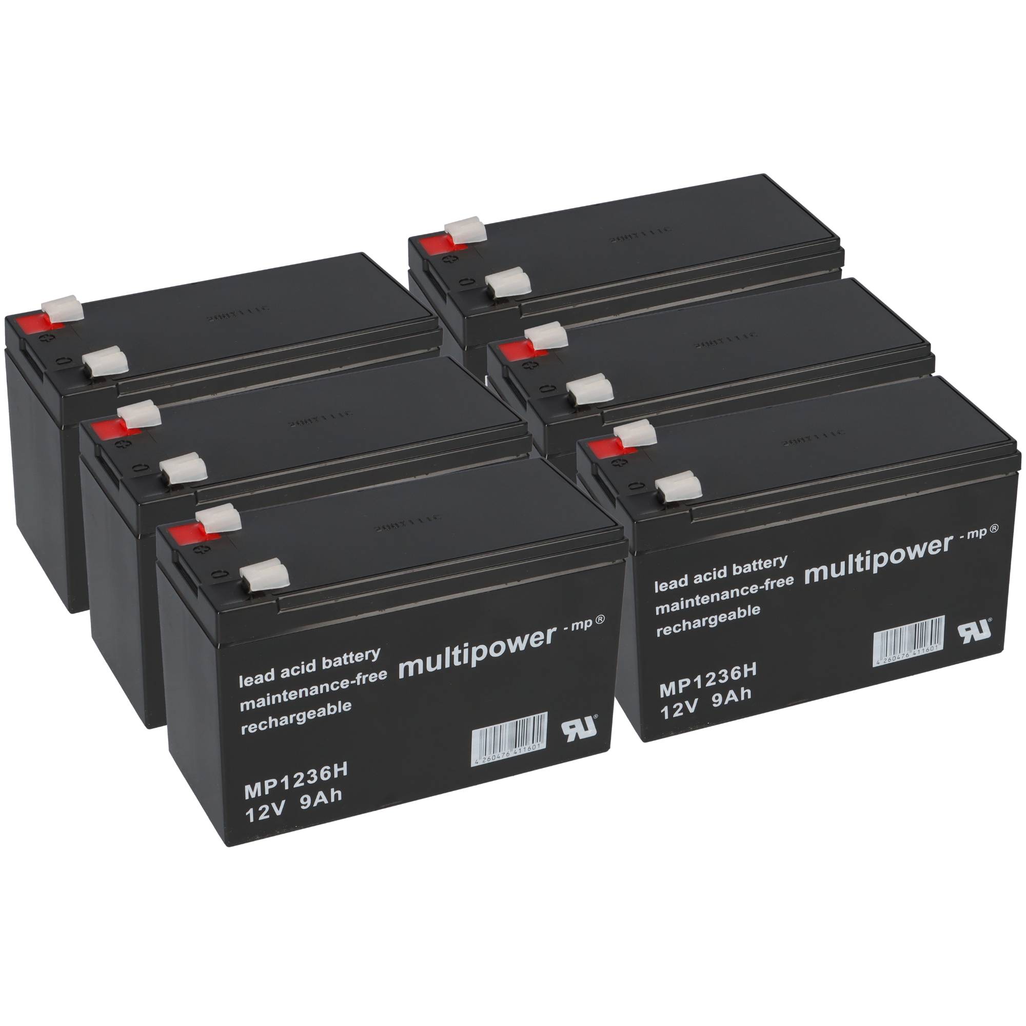 Ersatzakku für Best Power B610 Batt 1000 Markenakku 6x 12V 9Ah USV