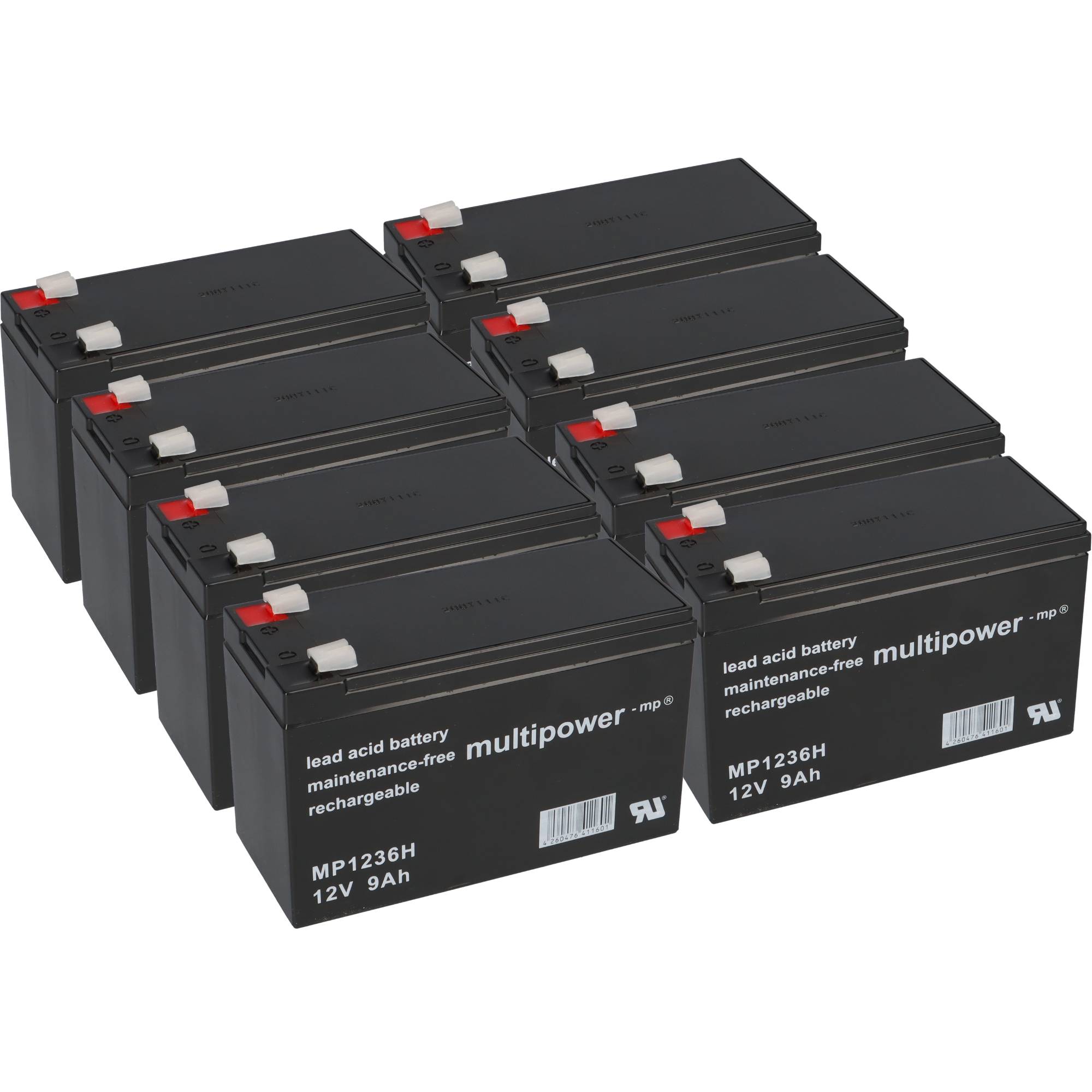 Ersatzakku für Dell DL2200RMI3U Markenakku 8x 12V 9Ah USV