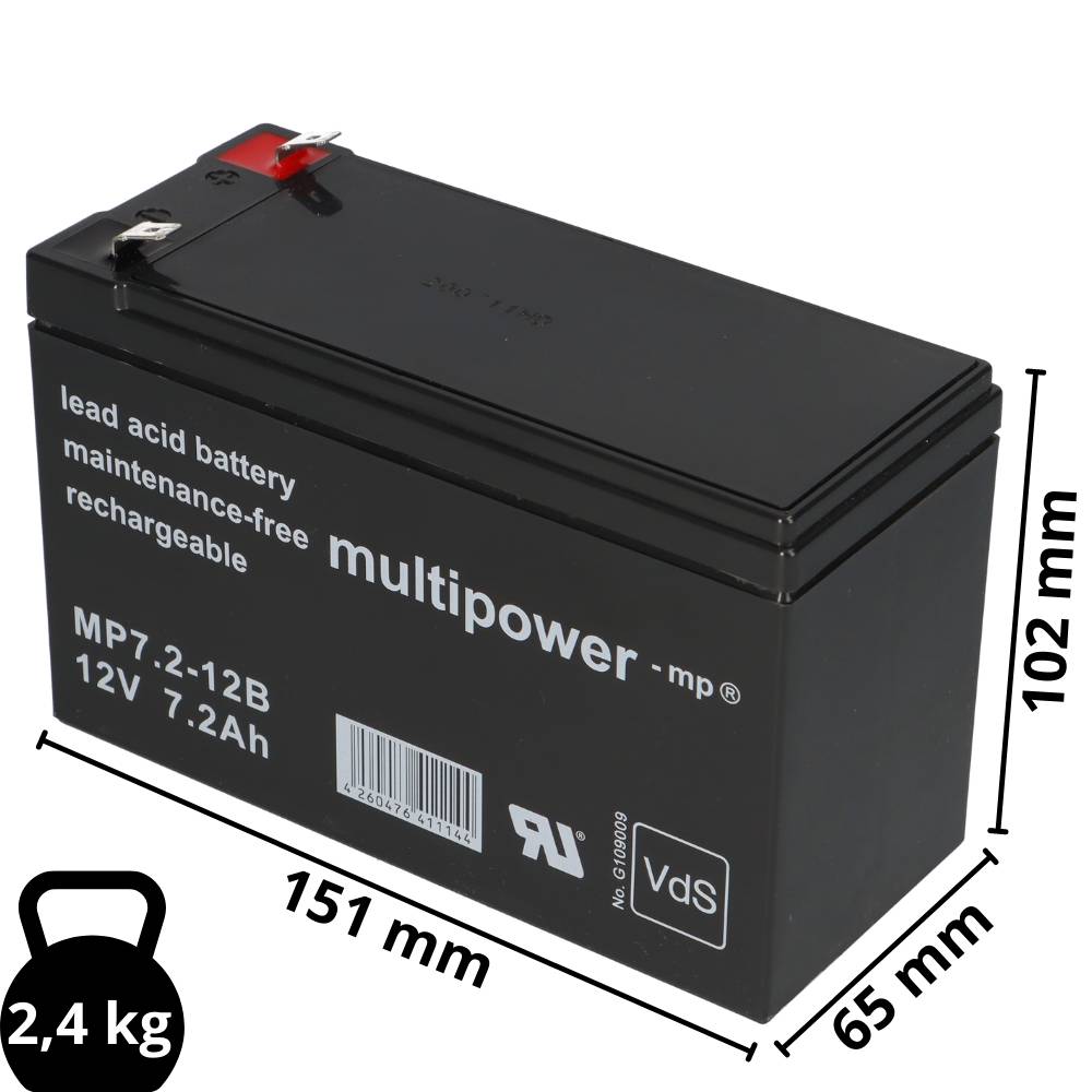 Belkin Universal F6C120evUNV Ersatzakku – 2x 12V / 7,2Ah AGM