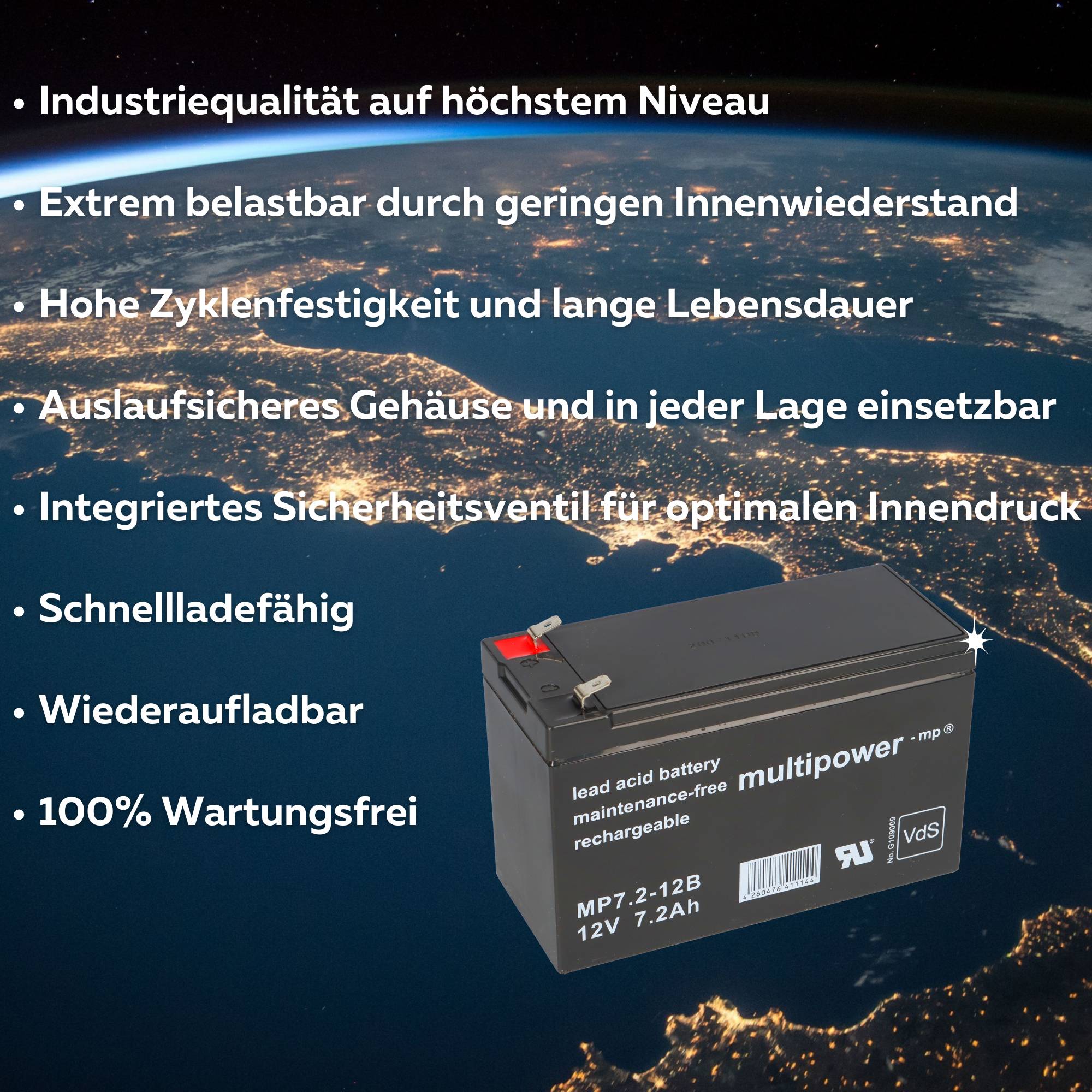 Belkin Universal F6C120evUNV Ersatzakku – 2x 12V / 7,2Ah AGM