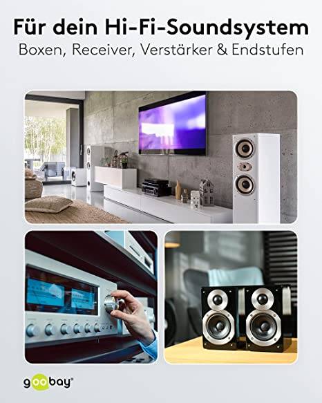 Goobay 67731 Lautsprecherkabel 2x 0,75mm² CCA Litze / Audiokabel Boxenkabel / Subwoofer Kabel / Rot Schwarz / 50m