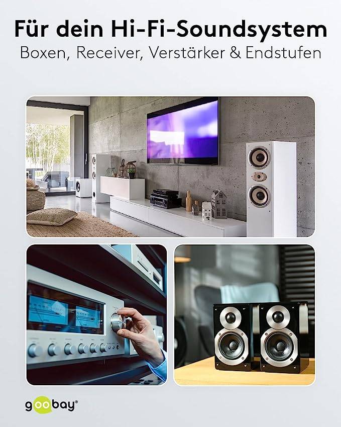 goobay Lautsprecherkabel CU 2 x 0,5 mm rot/schwarz 25 m Rolle