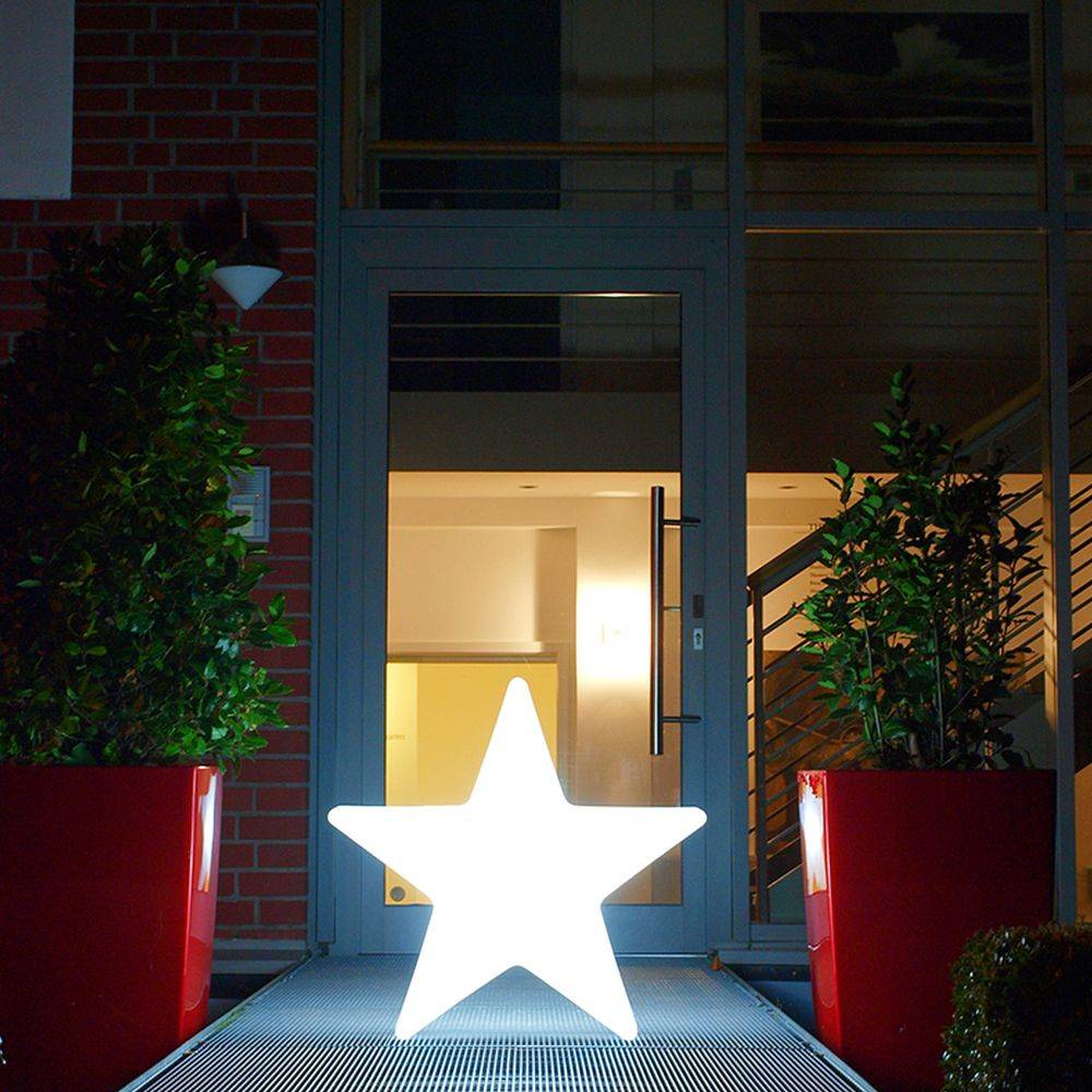 LED Dekoleuchte Shining Star in Weiß 8W 800lm E27 IP44 2700K 600x125x540mm