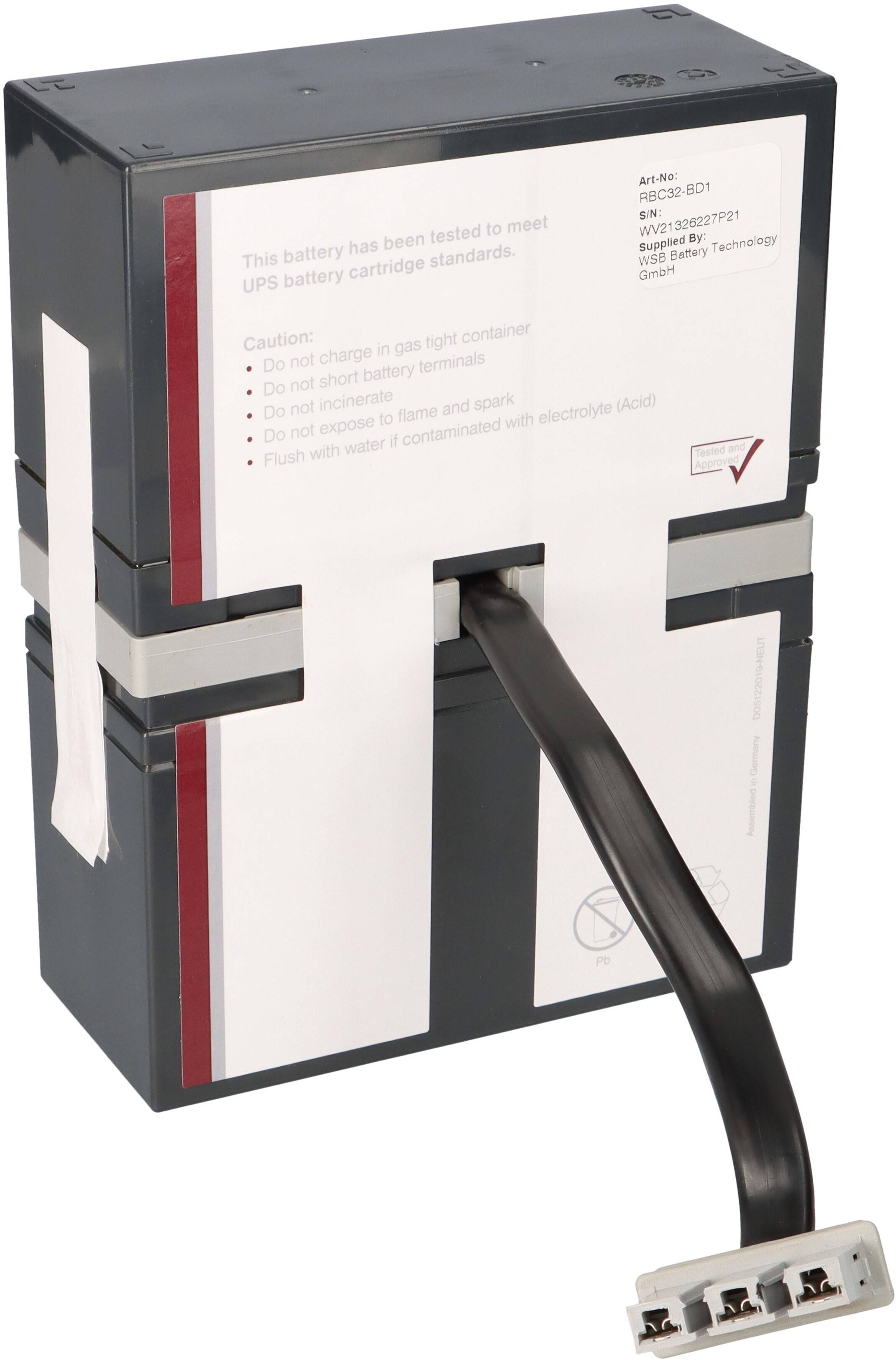 Akku kompatibel APC Back UPS RS 800 1000 RBC32 RBC 32