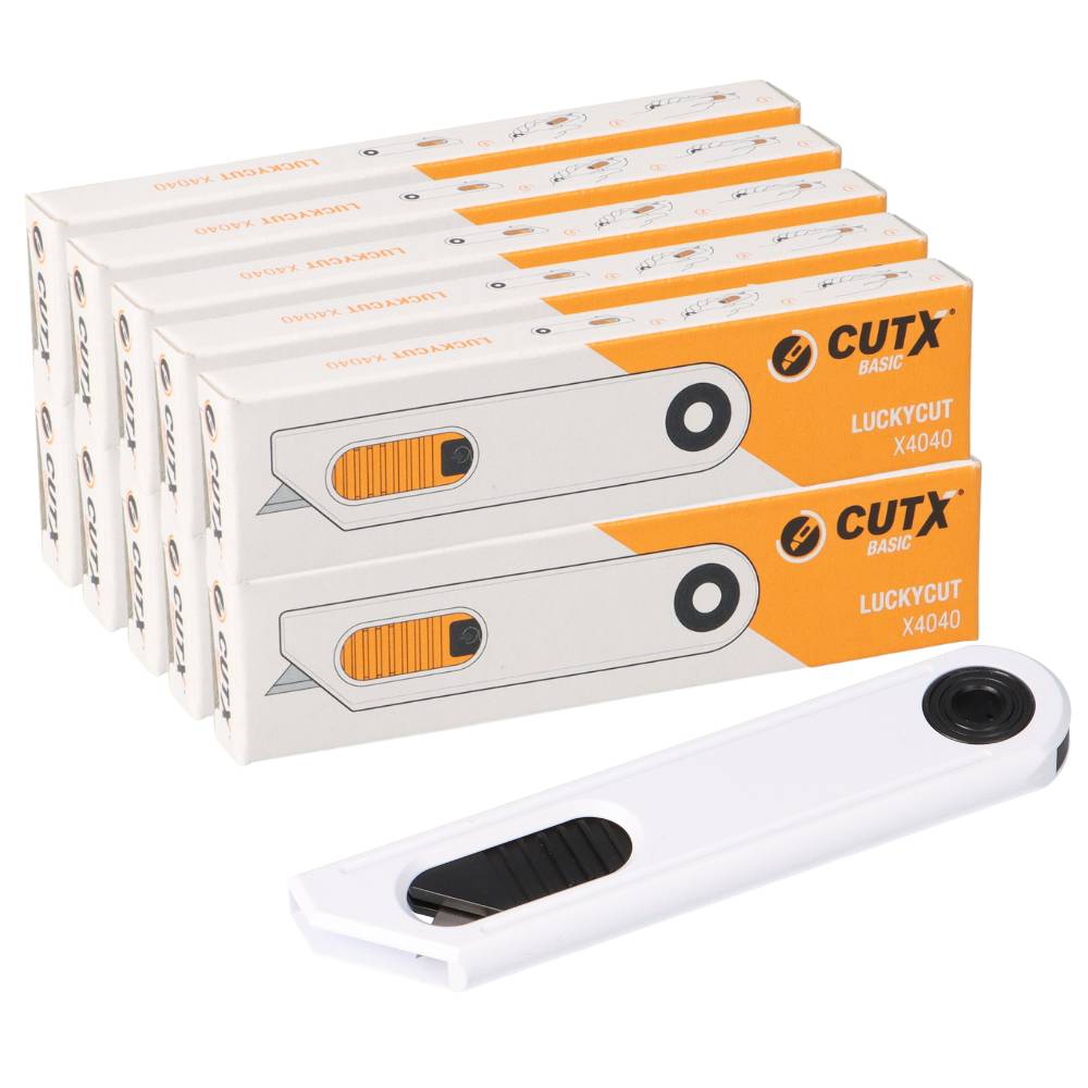 10x CUTX LUCKYCUT X4040 Cuttermesser Sicherheitsmesser mit autom. Klingenrückzug