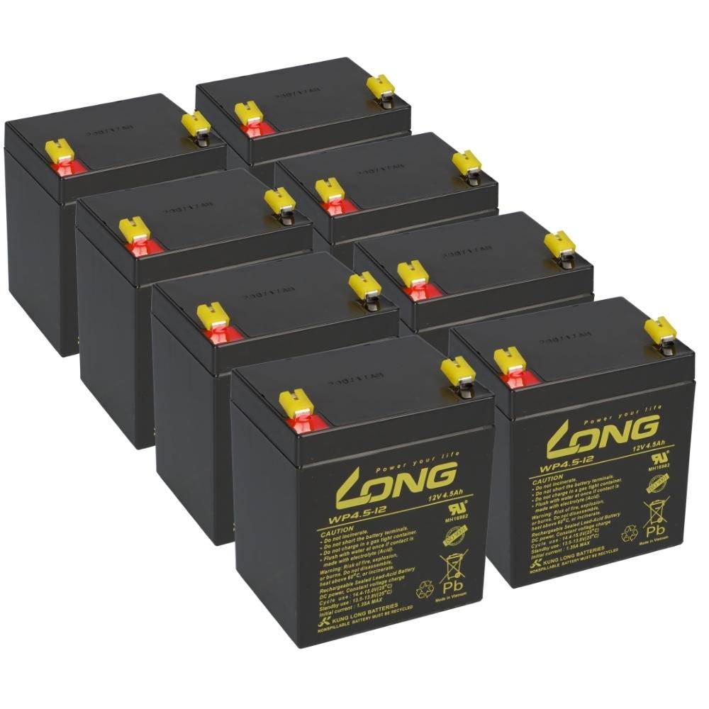 8x Kung Long WP4.5-12 F1 AGM-Akkus 12V 4,5Ah – passend für ZINTO A 3000