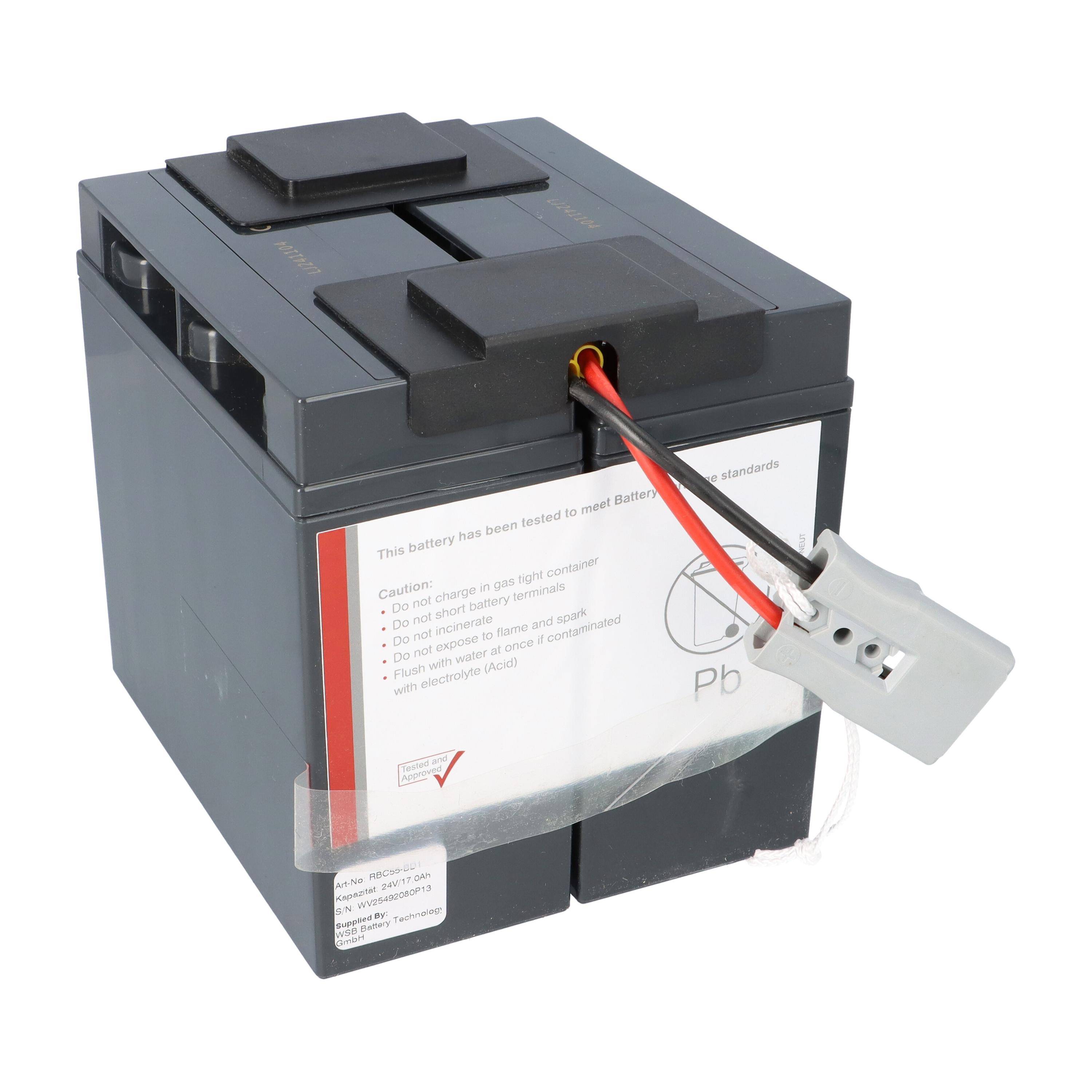 RBC55 Akku plug'n'play für APC Smart UPS 2200/XL2200/3000/5000