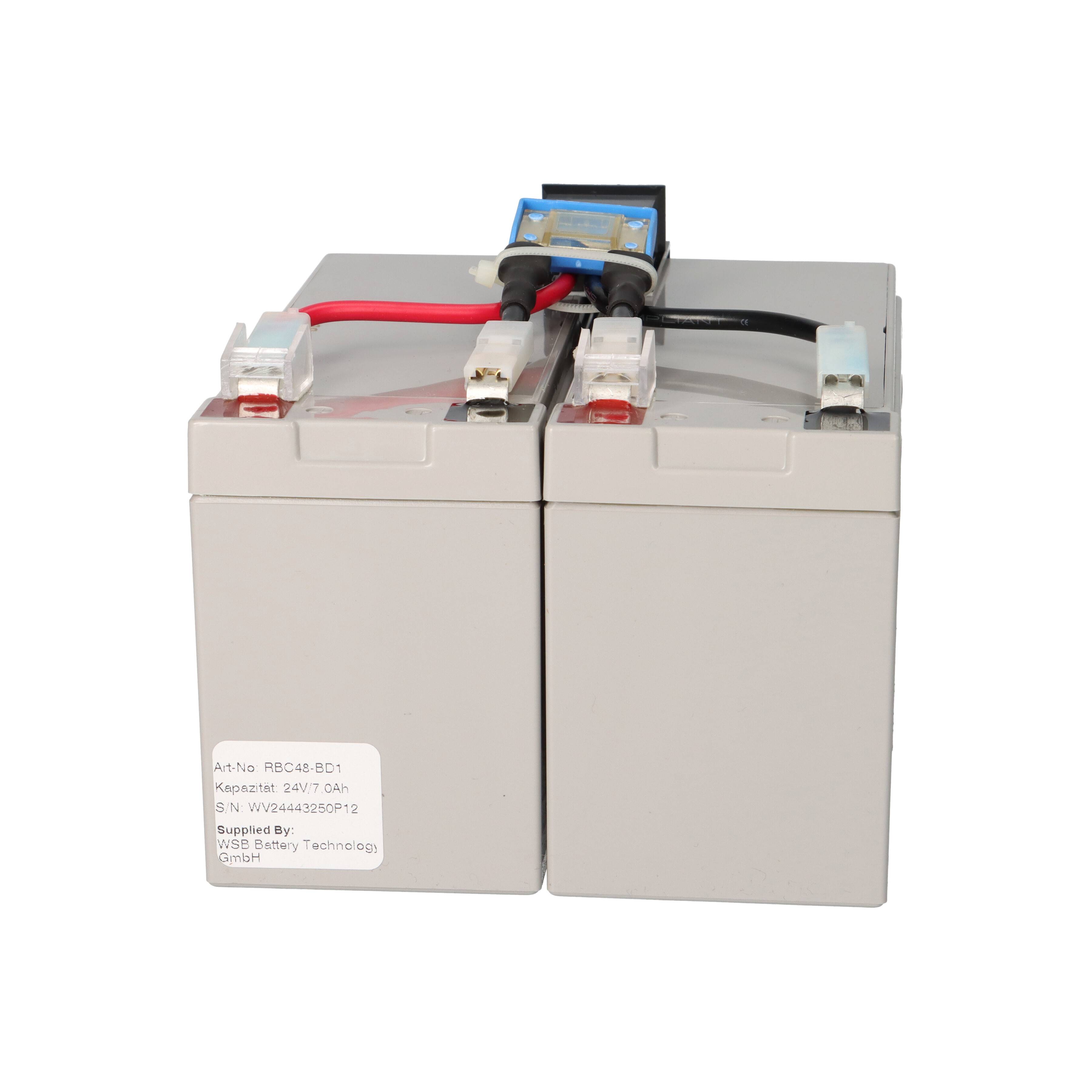 RBC48 Akku plug'n'play für APC Smart UPS 750 + HP/IBM/Fujitsu USV