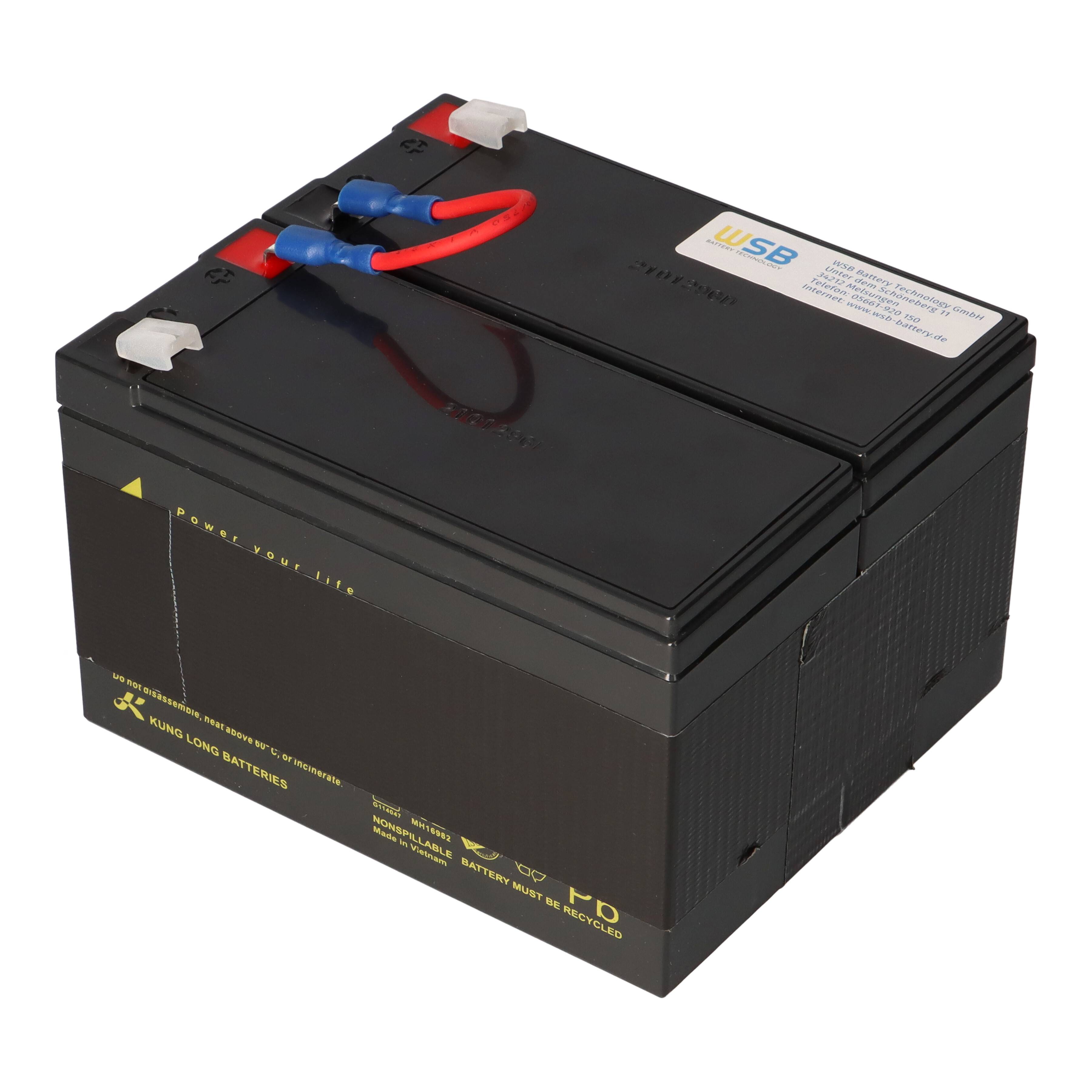 APC RBC109 Ersatz-Akkupack 24V 7,2Ah – passend für APC Back-UPS RS 1200 / 1500, BR1200LCDI und BR1500LCDI