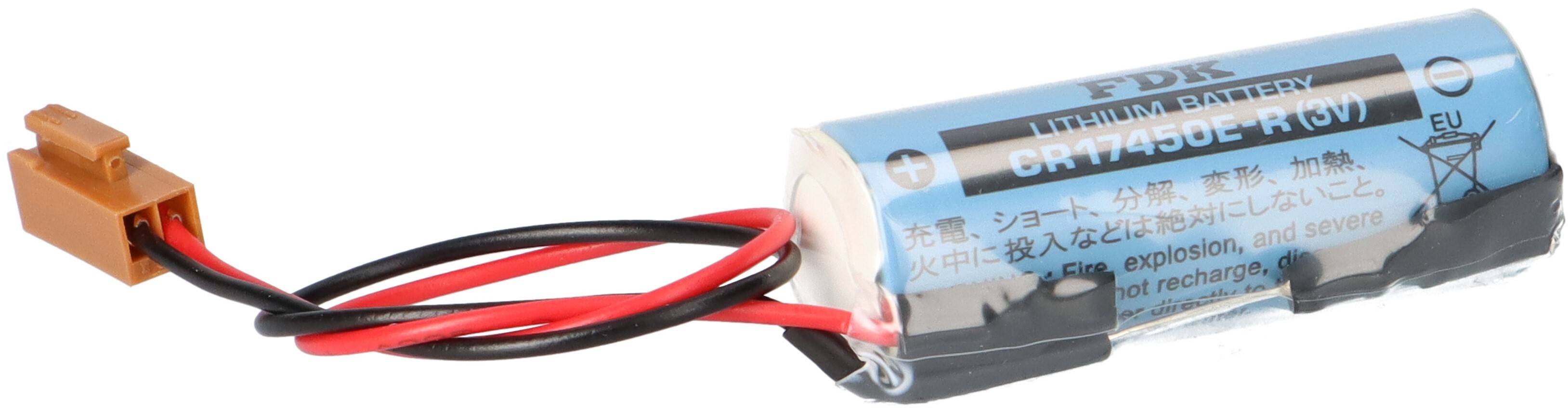 Pufferbatterie 3V 2500mAh Lithium passend für Fanuc A02B-0200-K102/A98L-0031-0012 (Size A, JAE-Stecker)