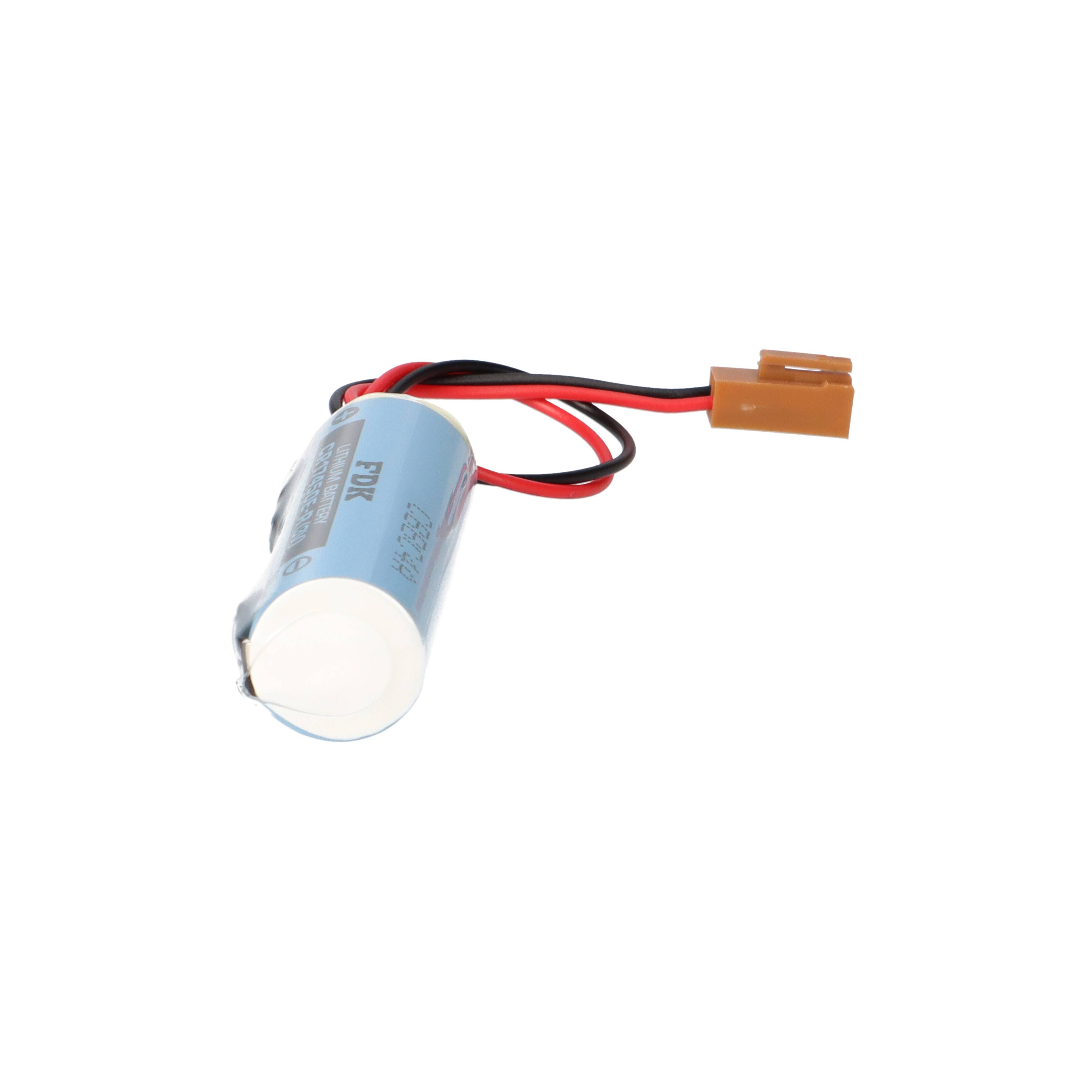 Pufferbatterie 3V 2500mAh Lithium passend für Fanuc A02B-0200-K102/A98L-0031-0012 (Size A, JAE-Stecker)