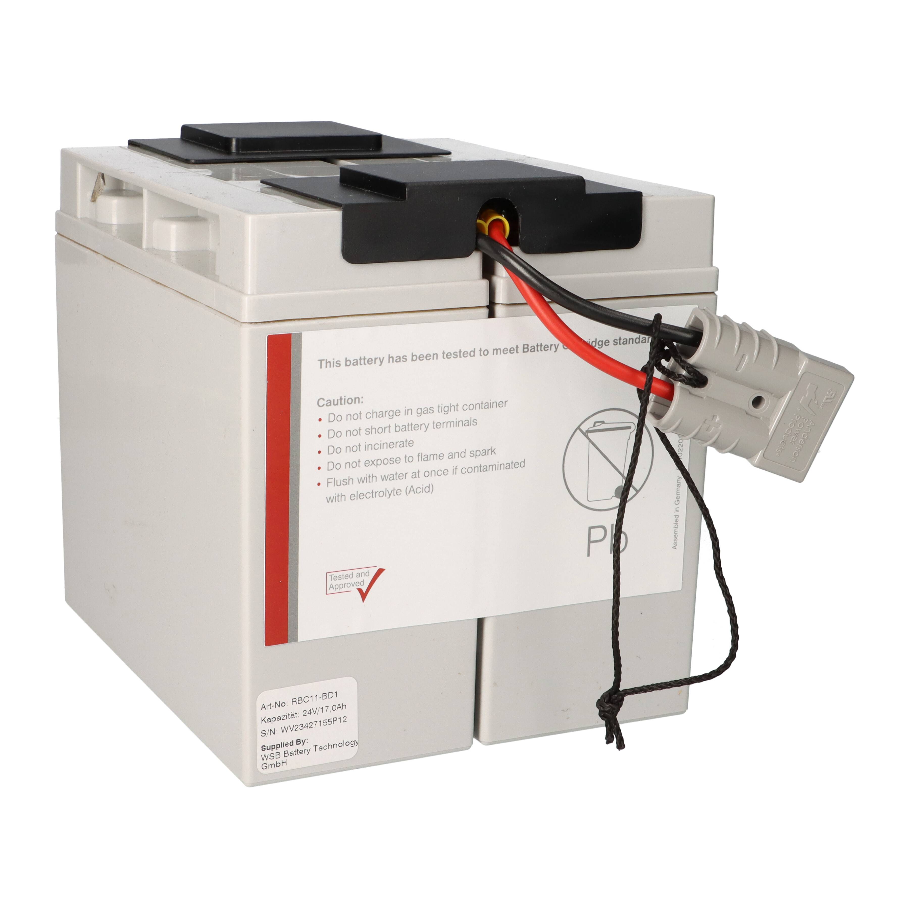 RBC11 Akku plug'n'play für APC Smart UPS 2200/3000/XL1400/XL2200