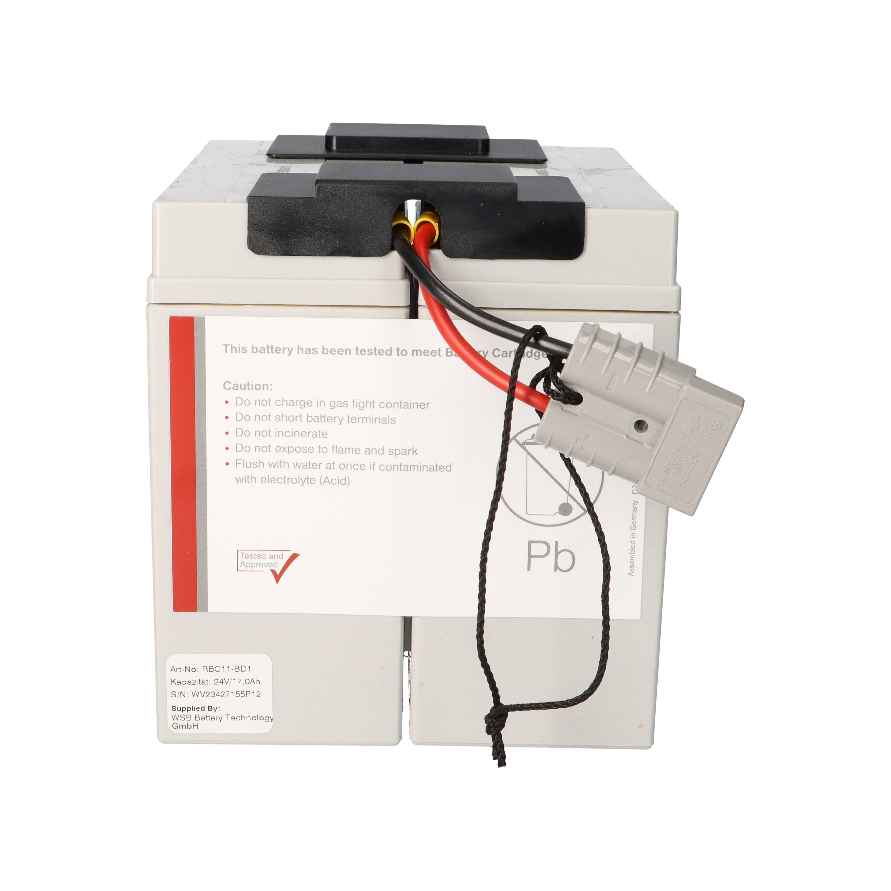 RBC11 Akku plug'n'play für APC Smart UPS 2200/3000/XL1400/XL2200