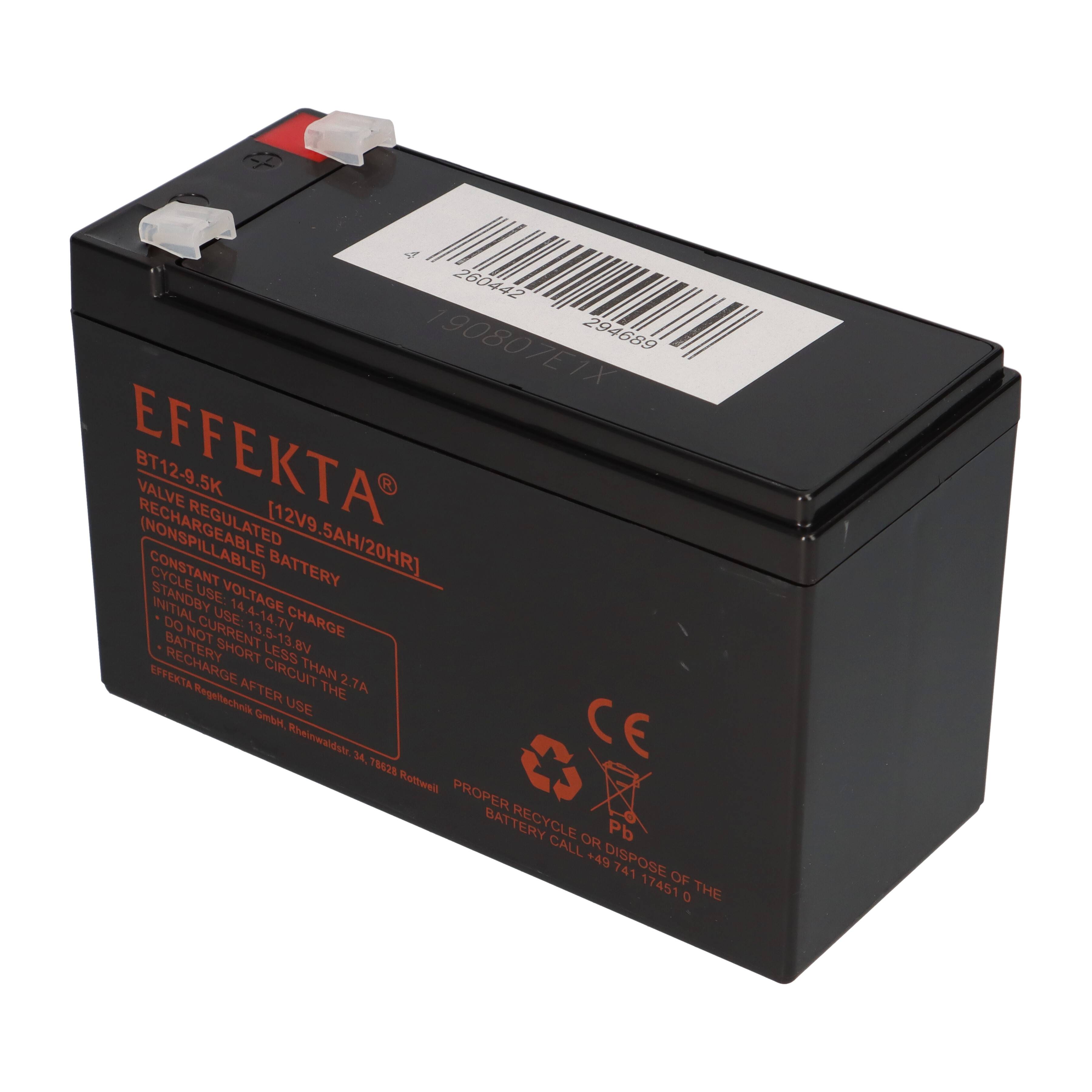 6x EFFEKTA BT 12-9,5K AGM-Akkus 12V 9,5Ah – passend für XANTO RT 3000