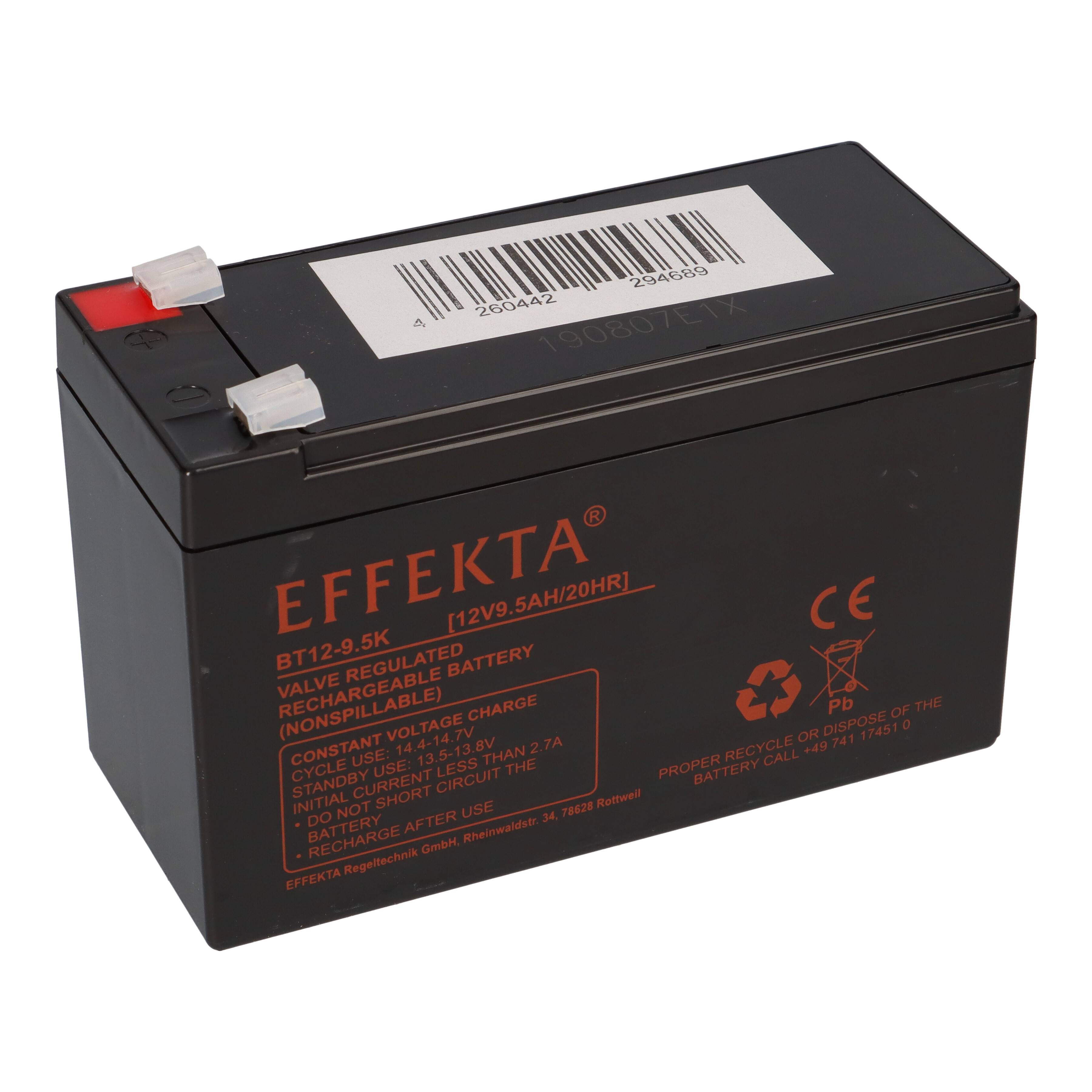 6x EFFEKTA BT 12-9,5K AGM-Akkus 12V 9,5Ah – passend für XANTO RT 3000