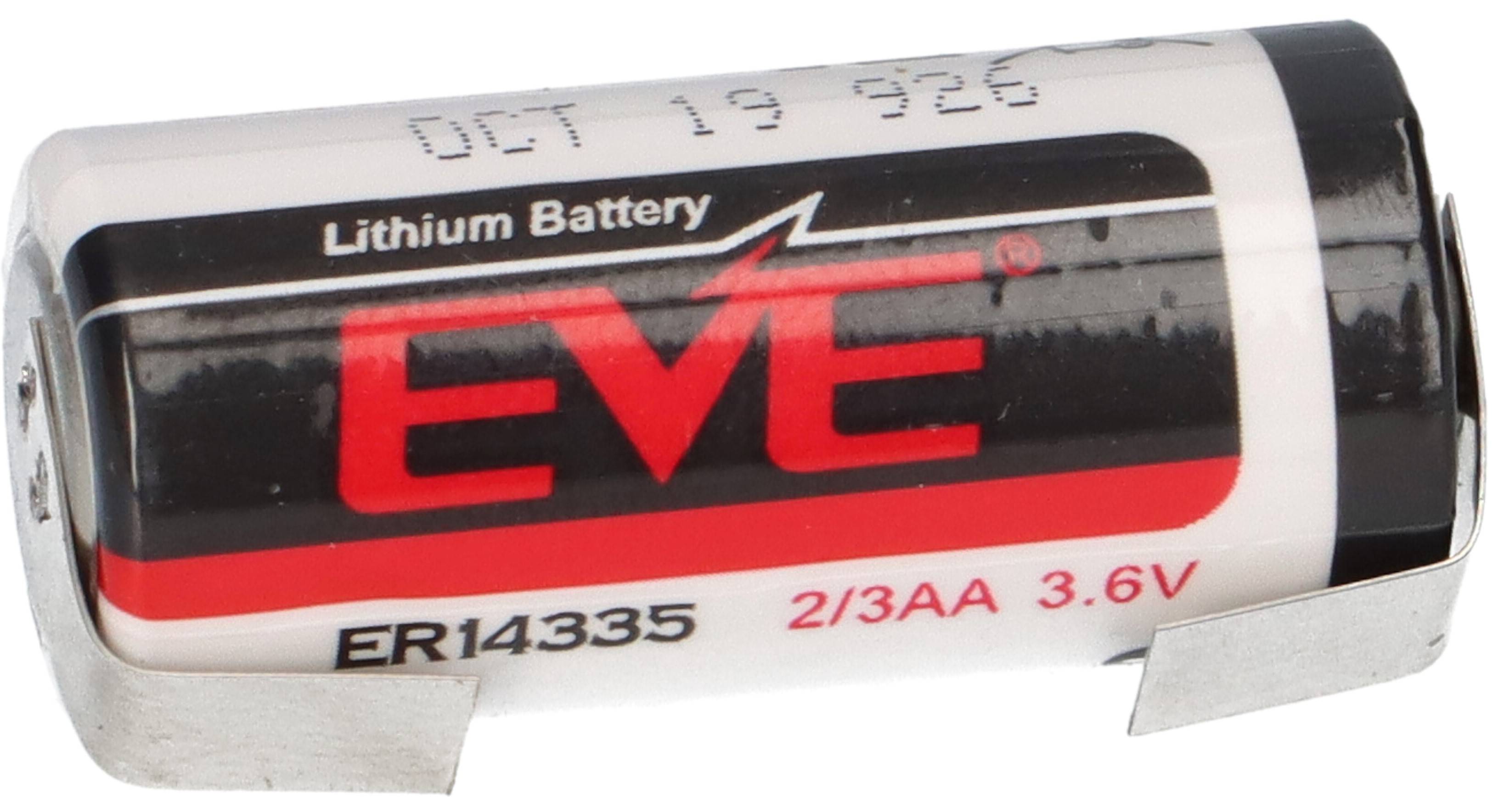 EVE Lithium Batterie ER14335 2/3AA 3.6V 1-2Ah LiMnO2 LF U