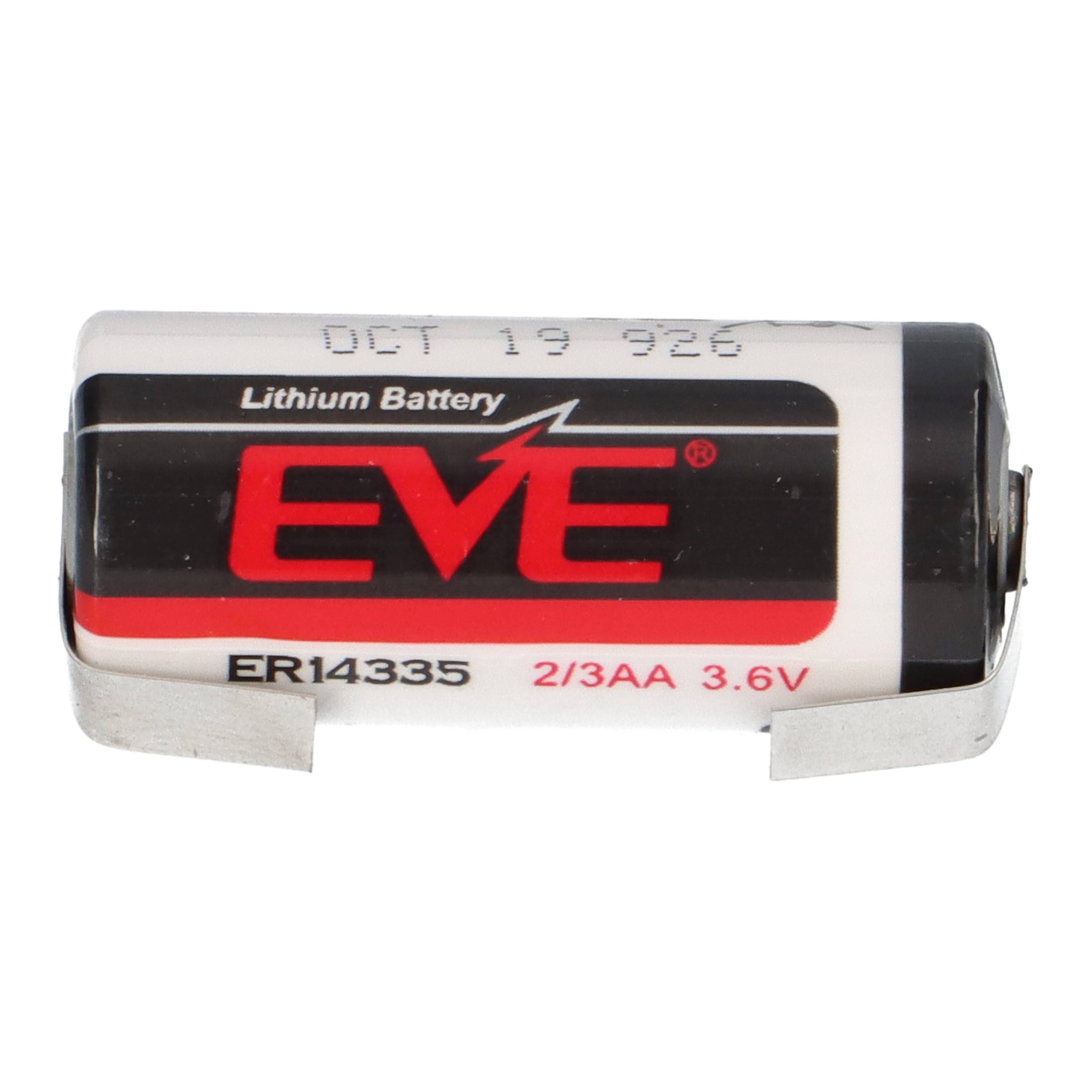 EVE Lithium Batterie ER14335 2/3AA 3.6V 1-2Ah LiMnO2 LF U
