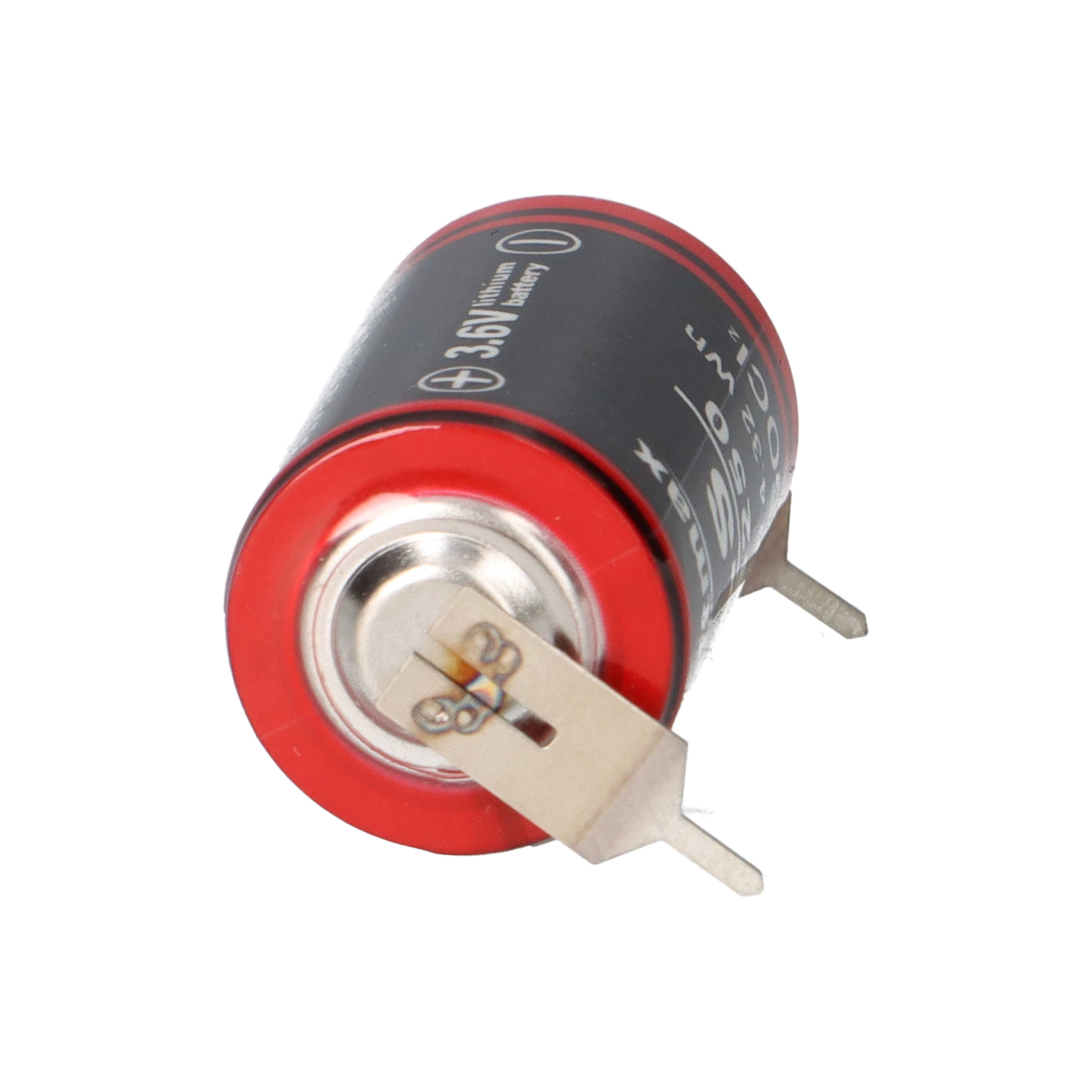 Kraftmax LS14250 3,6V 1,2Ah 1/2AA Li-SOCl₂ – 2 Printpins +/-