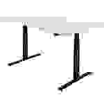 SoldanOffice Sitz-/Steh-Schreibtisch elektrisch verstellbar, BxTxH 1800x800x600-1250 mm, schw., Weiß