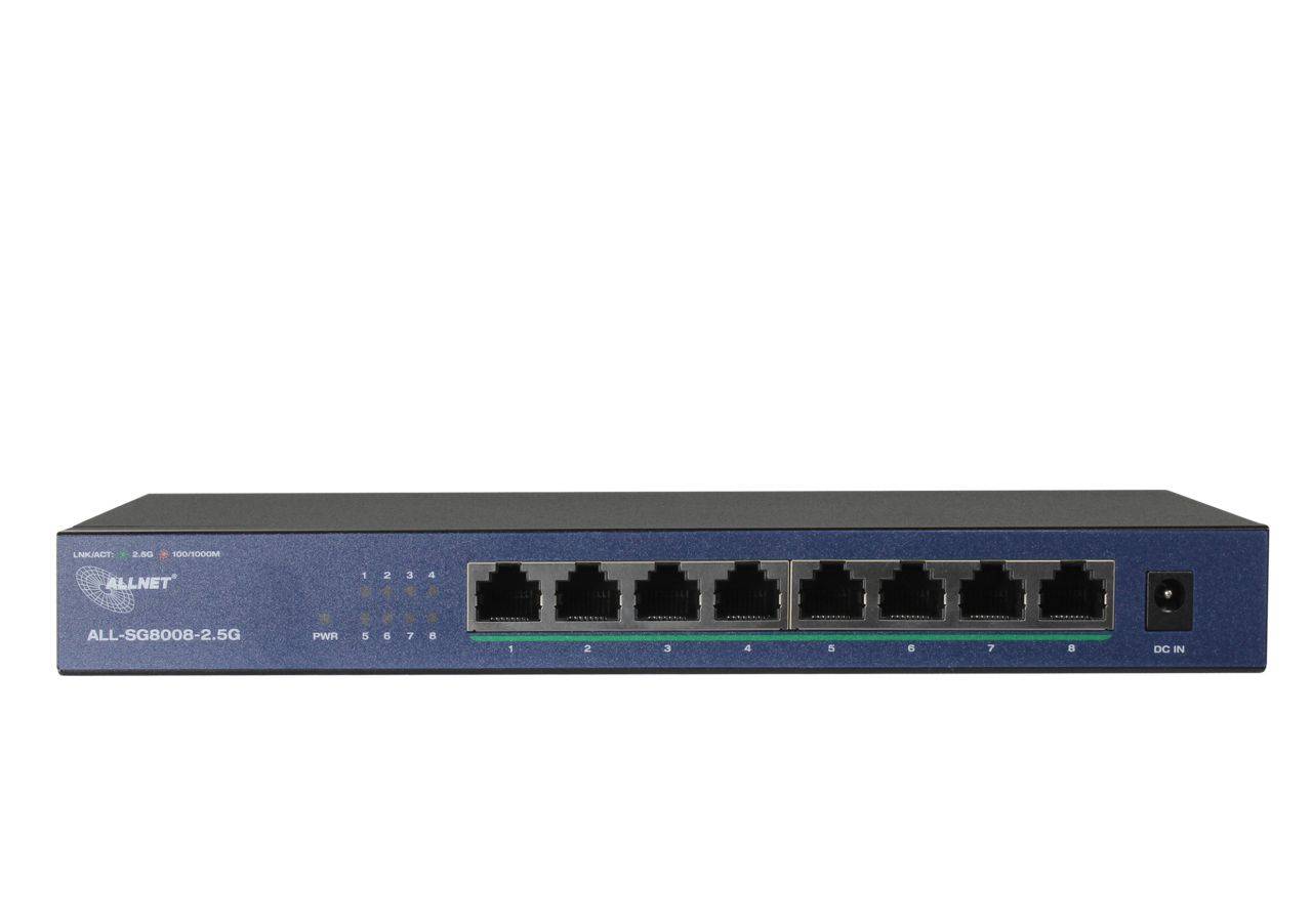 Allnet Switch 8 Port 10/100/1000TX 8x 2.5GBit Lüfterlos ALL-SG8008-2.5G
