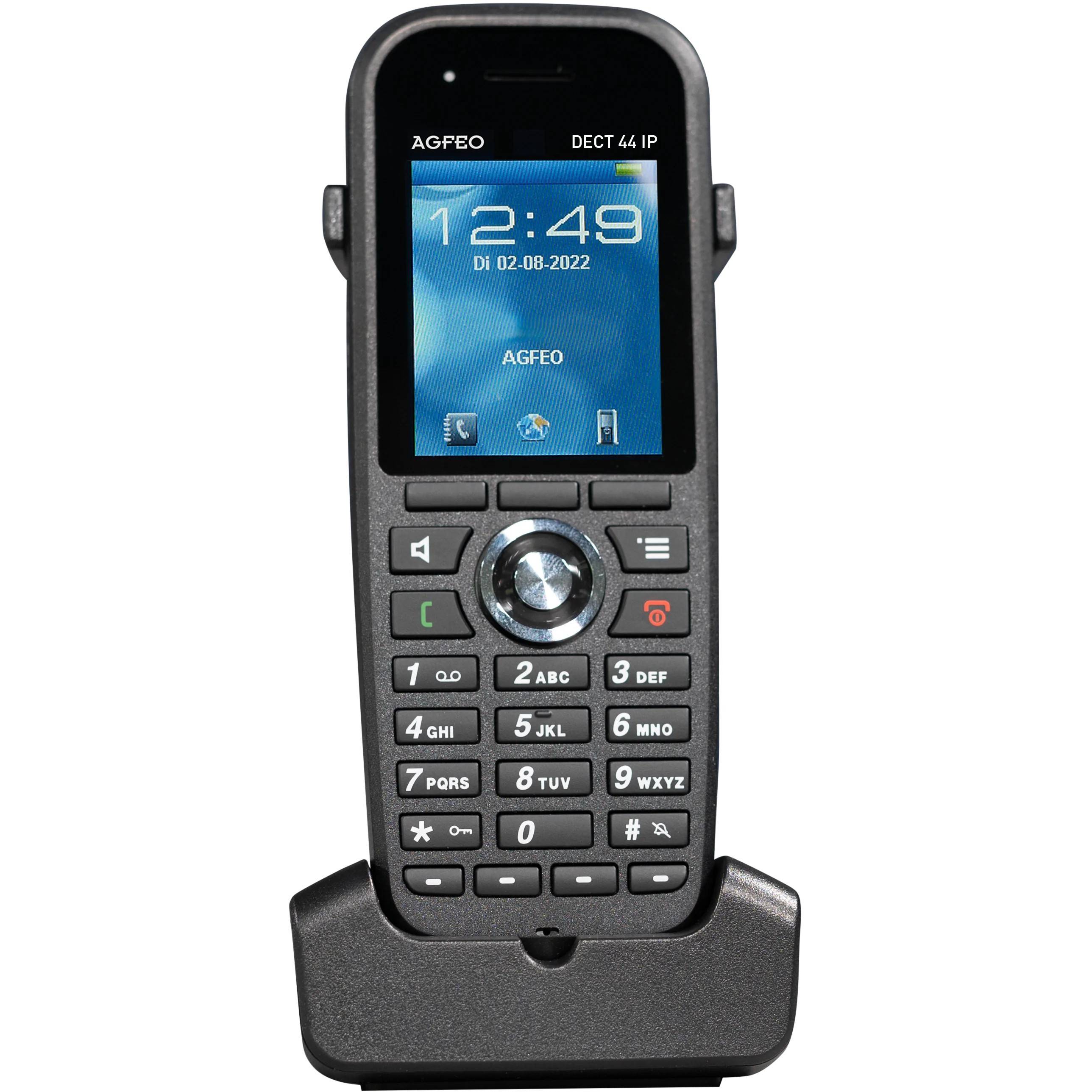 AGFEO Telefon DECT44 IP schwarz - (Erweiterungs-)Handgerät - Voice-Over-IP - TCP