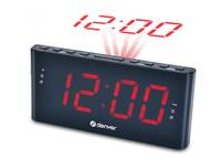 Inter Sales Denver CPR-710 - Digitaler Wecker - Rechteck - Schwarz - PLL - Radio/Summer - Zeit