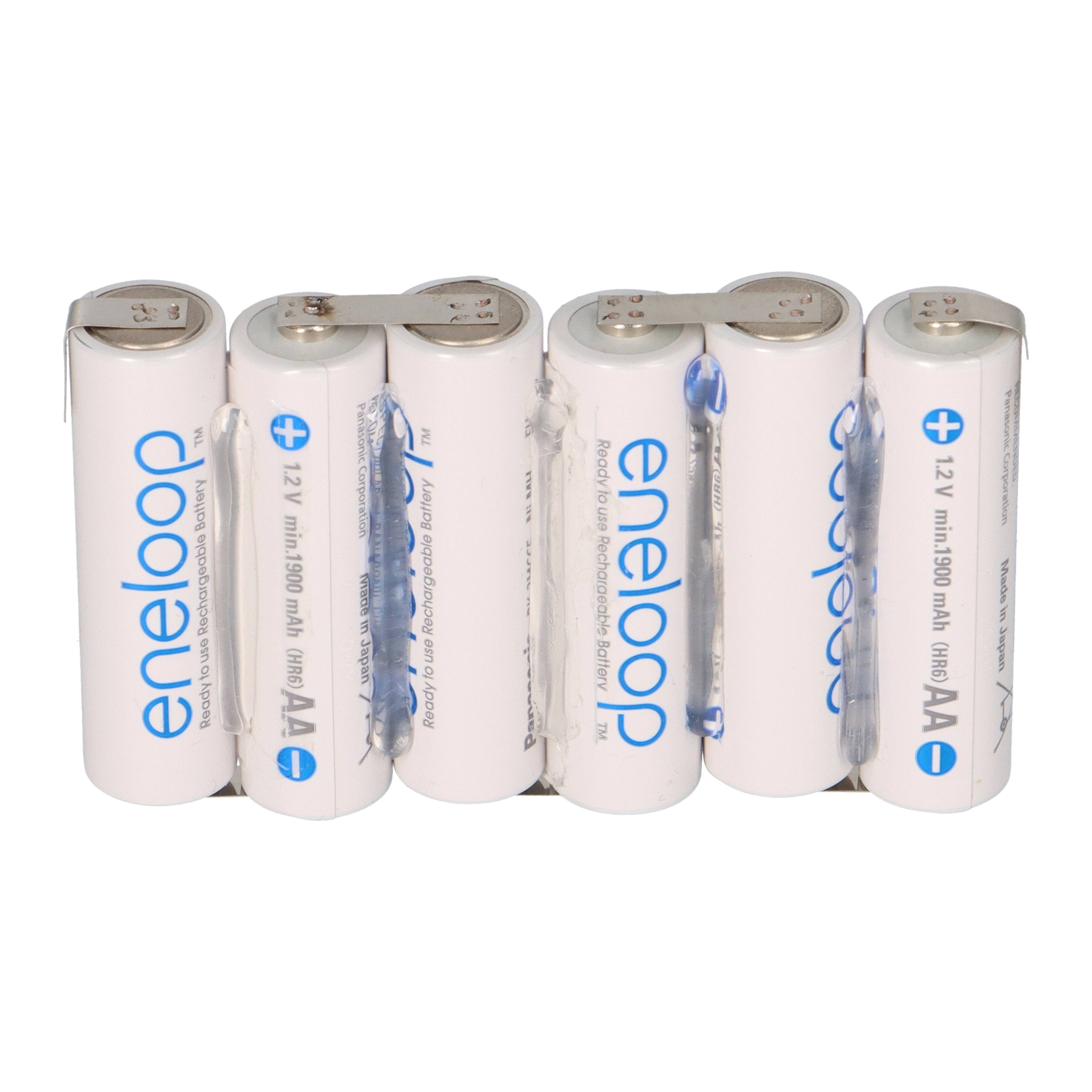 Akkupack Reihe F1x6 7.2V 1900mAh Mignon (AA) NiMH eneloop