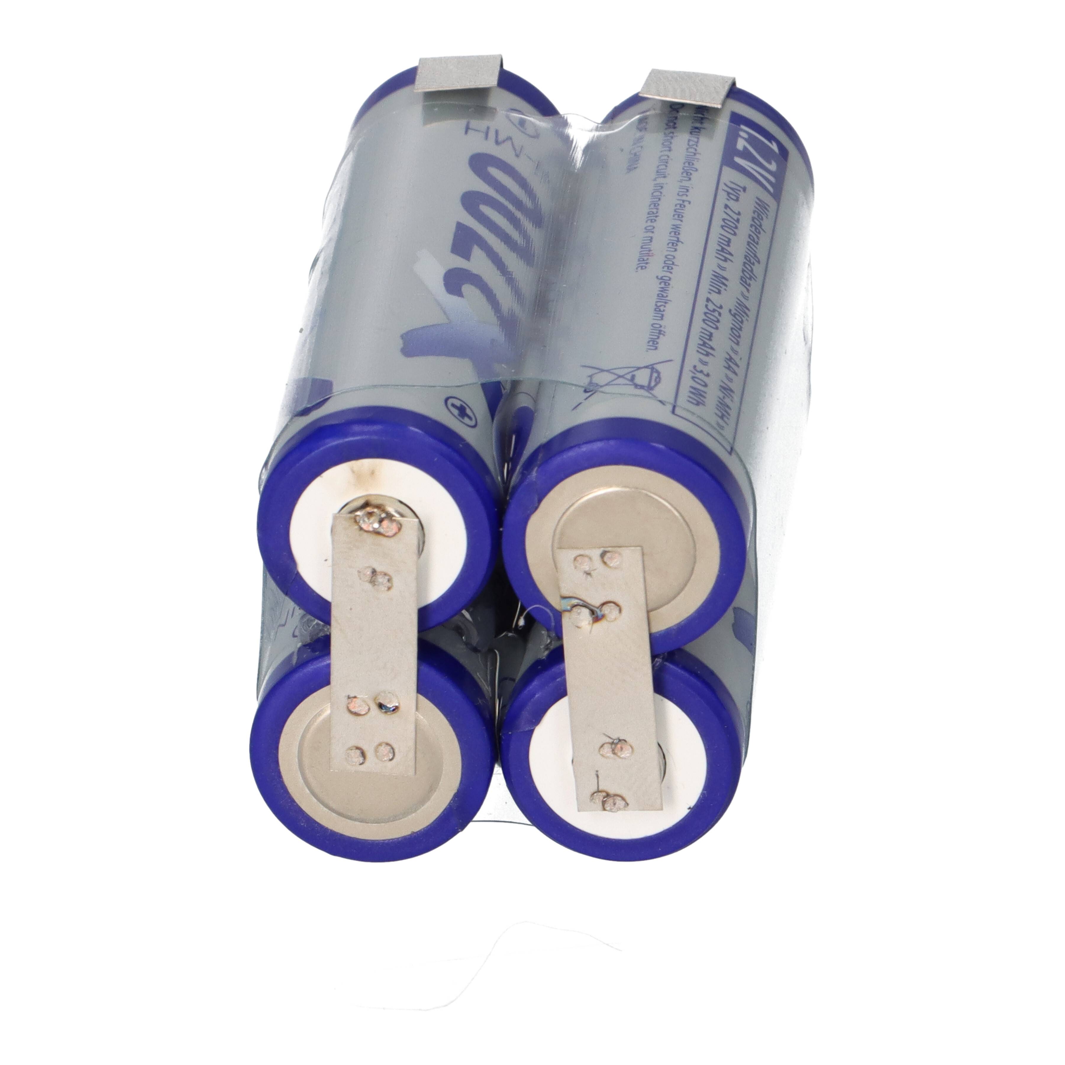 Akkupack 4,8V 2700mAh F2x2 Zelle AA LF Z-Form