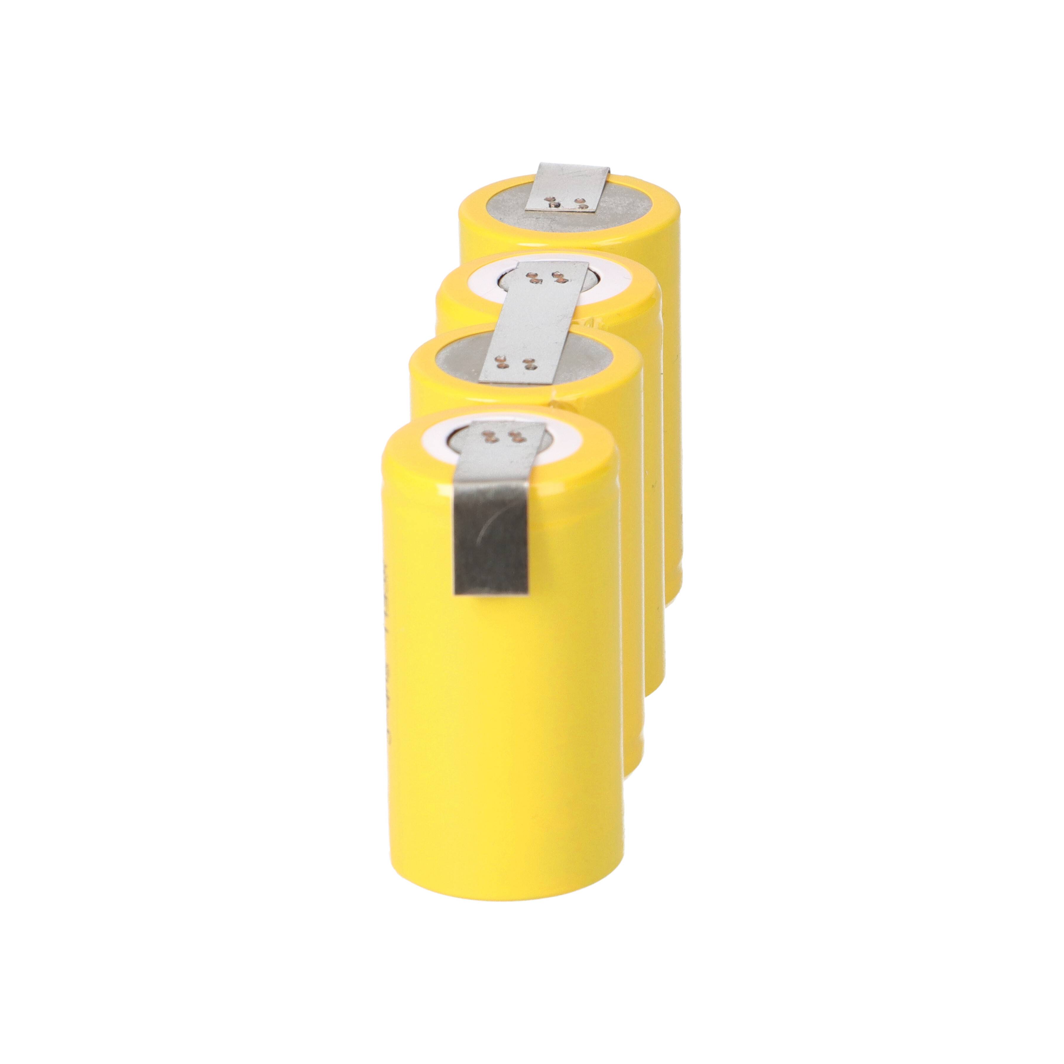 4er Reihe Akku Sub-C 2000mAh 4,8V NiMH mit Lötfahne