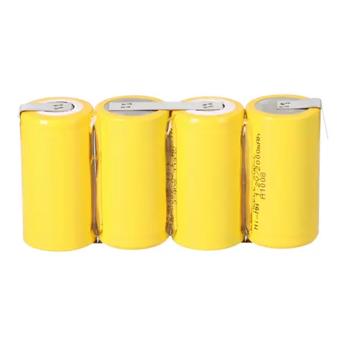 4er Reihe Akku Sub-C 2000mAh 4,8V NiMH mit Lötfahne 4er Reihe Akku Sub-C 2000mAh 4,8V NiMH mit Lötfahne