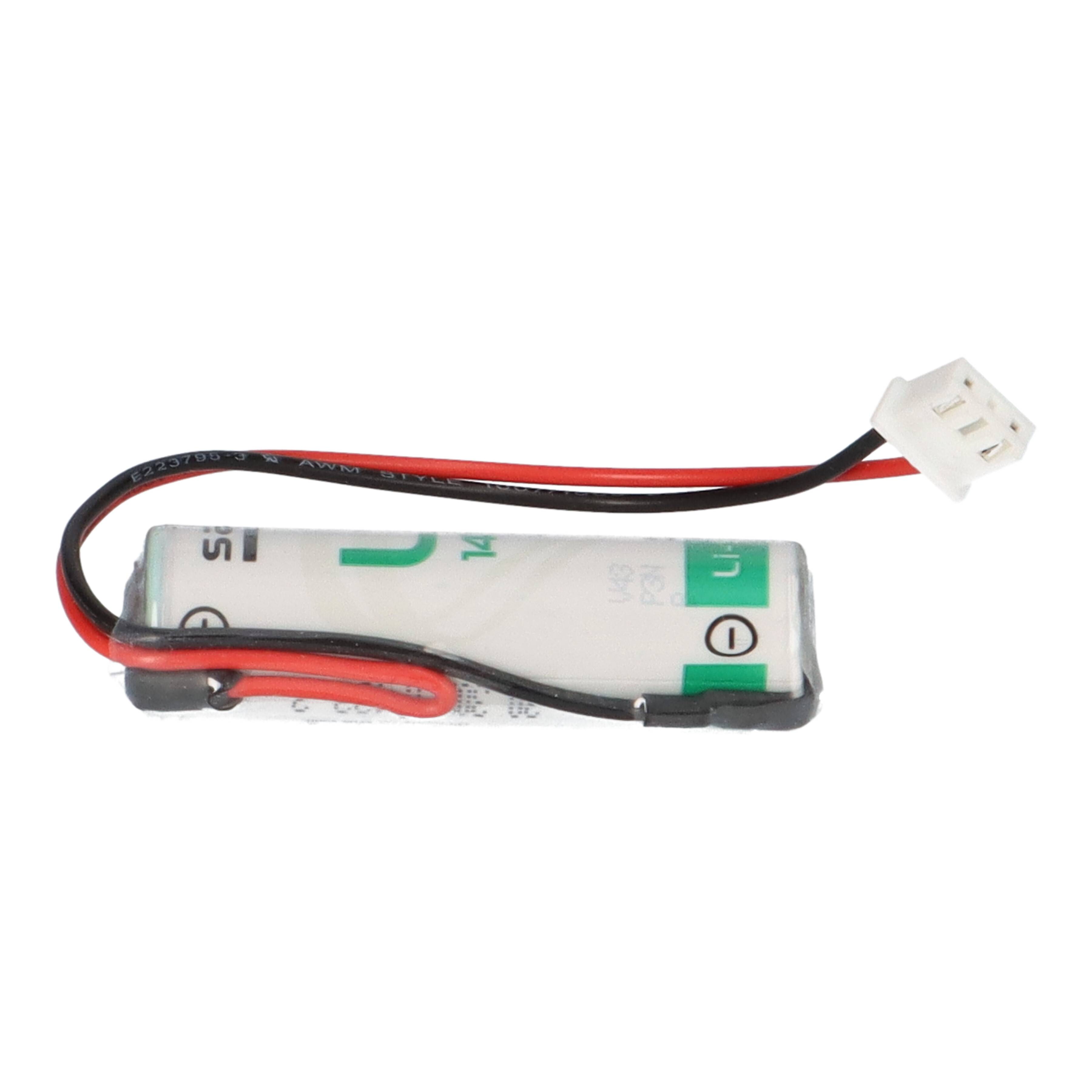 Ersatz Backup Batterie für Mitsubishi FX2N ER6C/ F2-40BL mit Kabel und Stecker