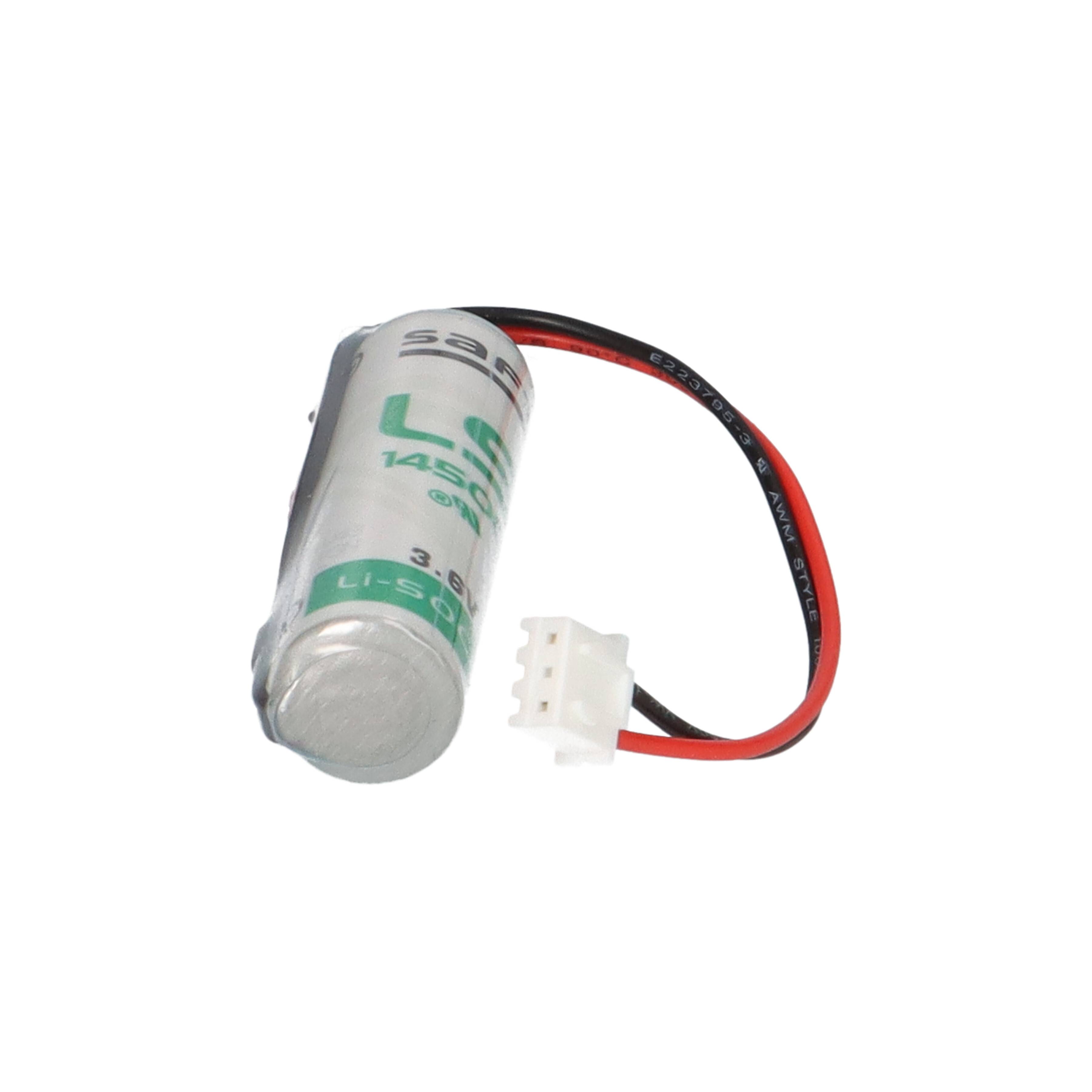 Ersatz Backup Batterie für Mitsubishi FX2N ER6C/ F2-40BL mit Kabel und Stecker